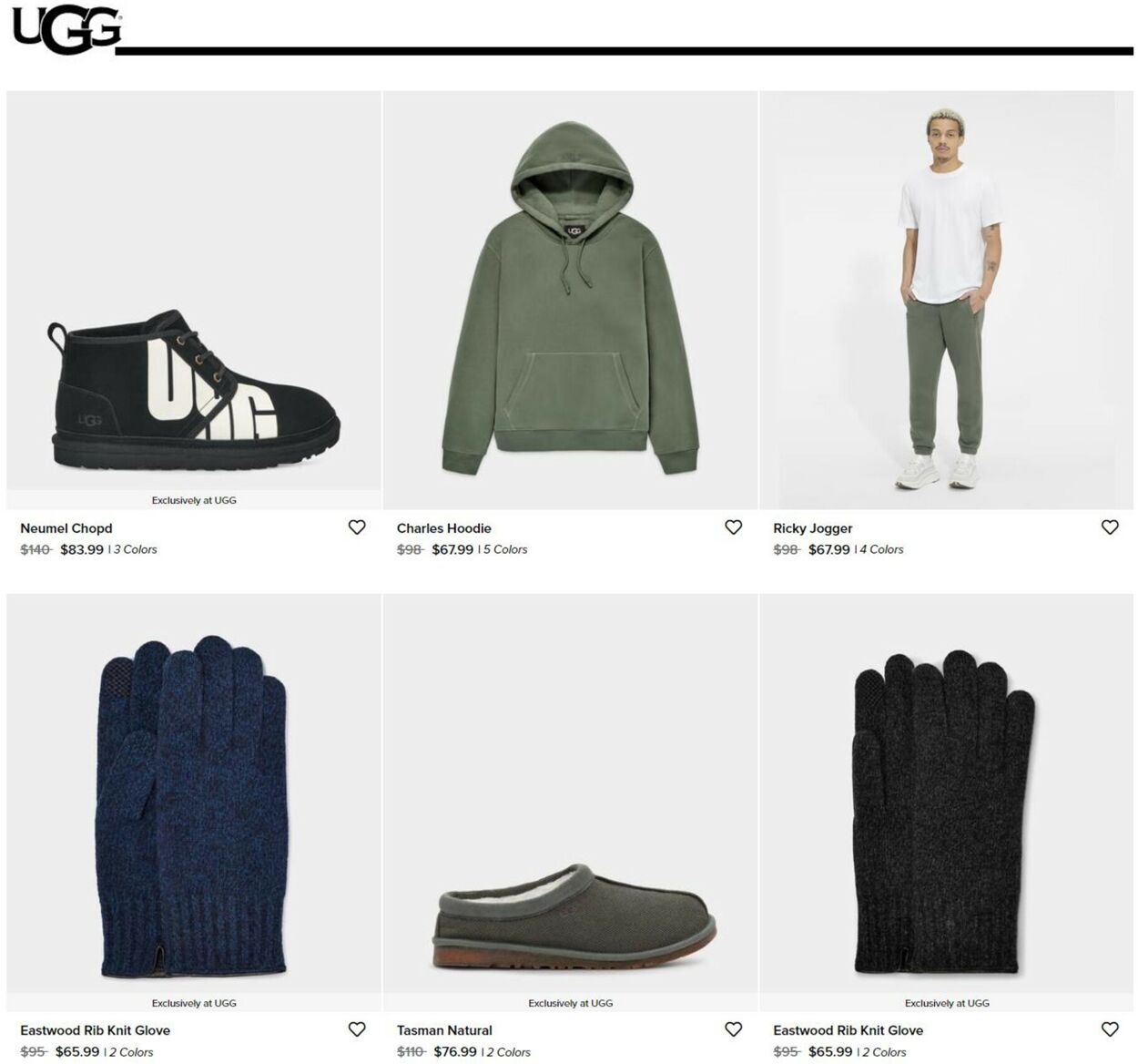 Catalogue UGG from 10/27/2022