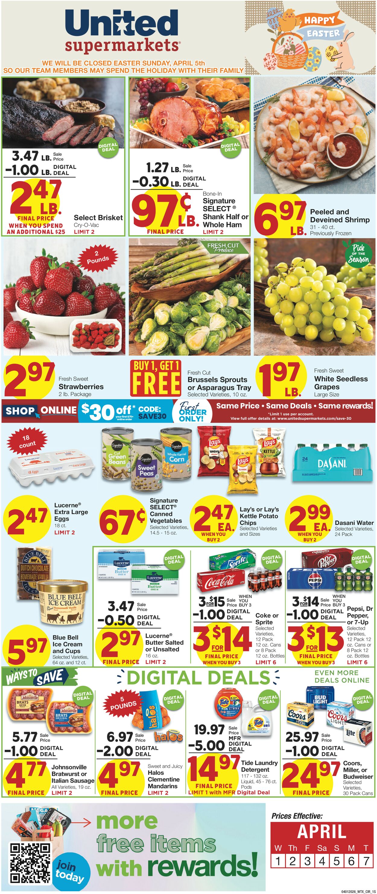 Catalogue United Supermarkets from 04/01/2026