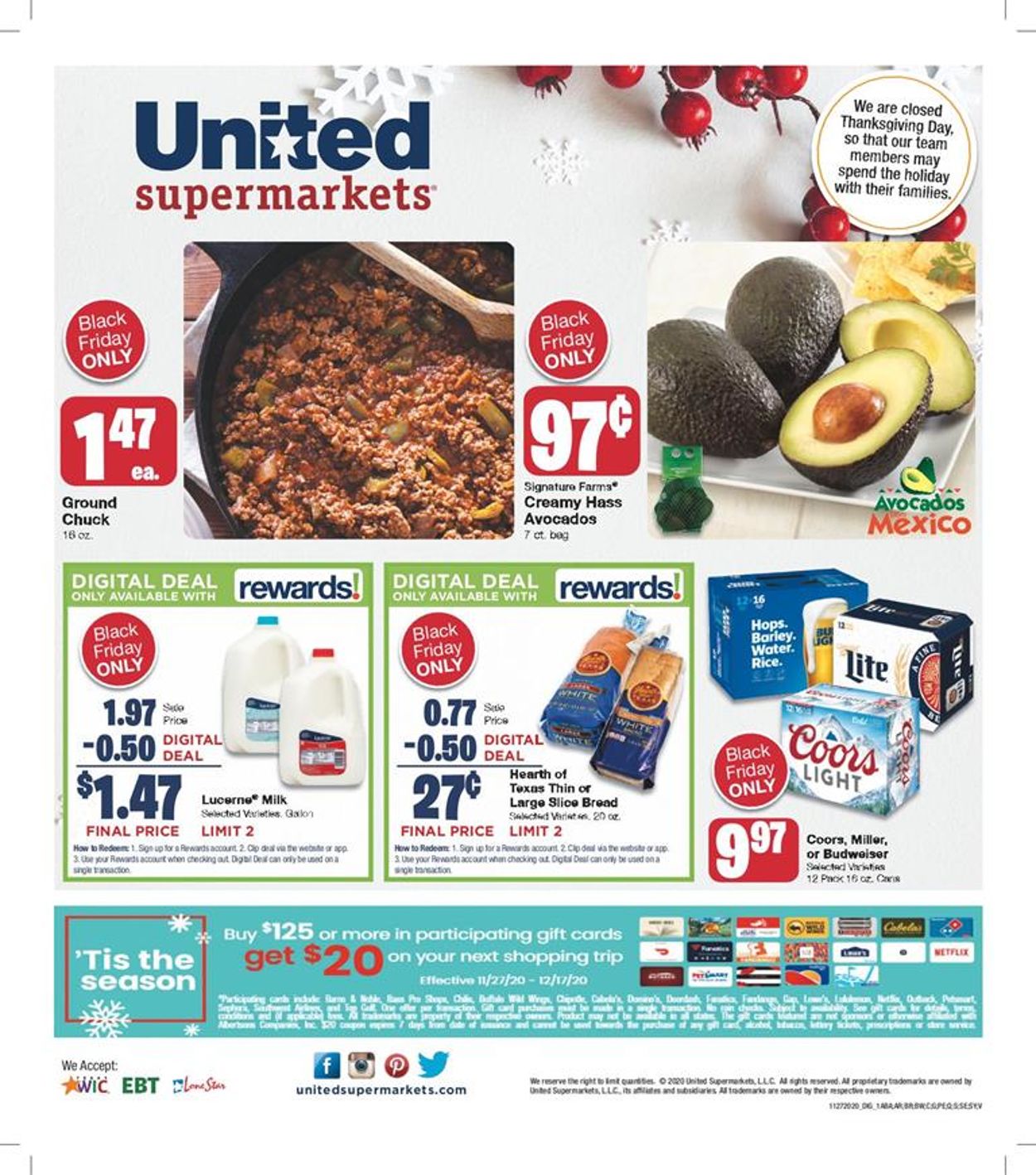 Catalogue United Supermarkets Black Friday 2020 from 11/27/2020