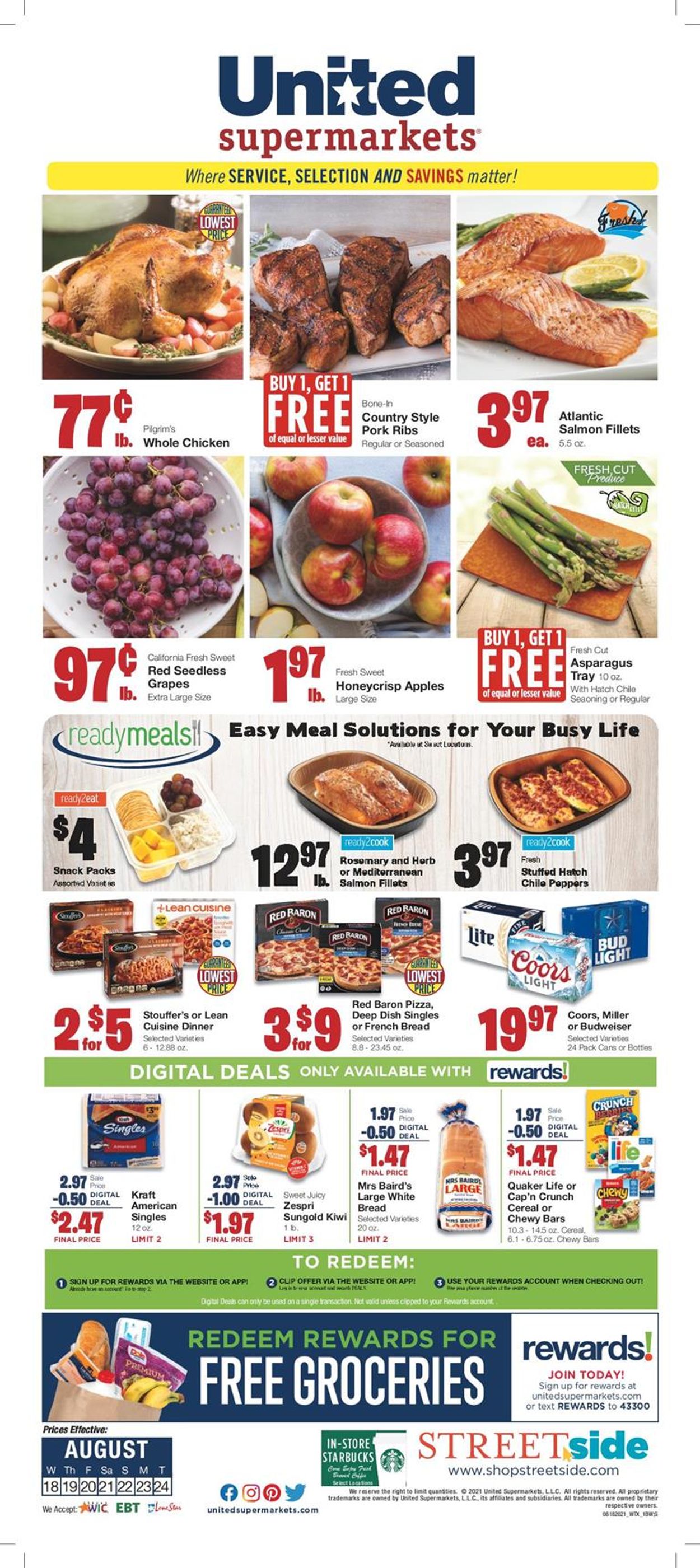 Catalogue United Supermarkets from 08/18/2021
