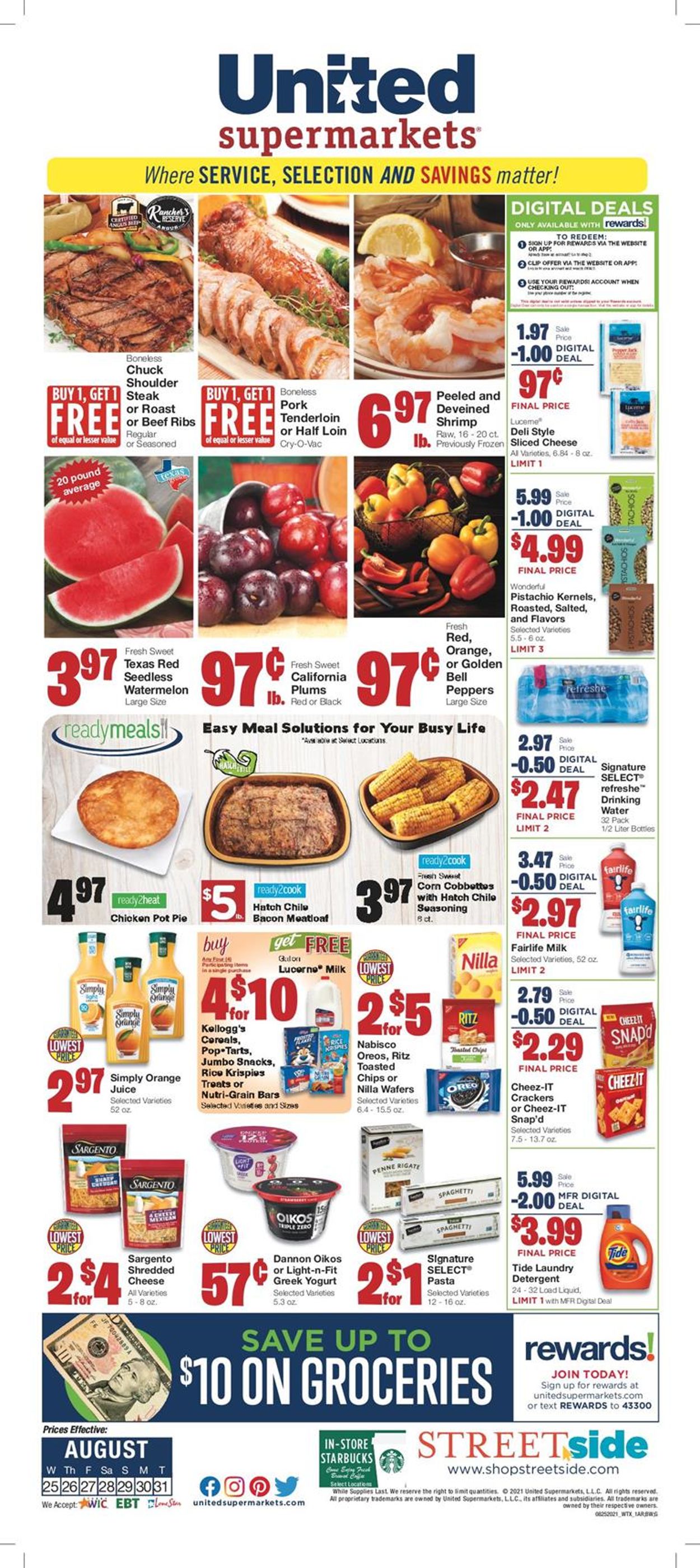 Catalogue United Supermarkets from 08/25/2021