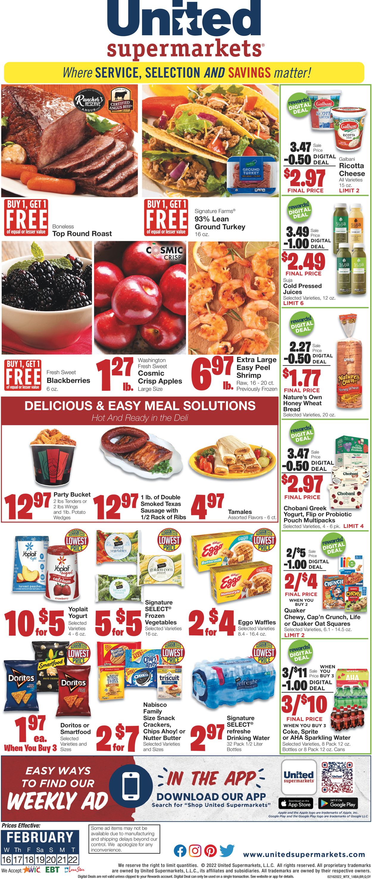 United Supermarkets Current weekly ad 02/16 - 02/22/2022 - frequent-ads.com
