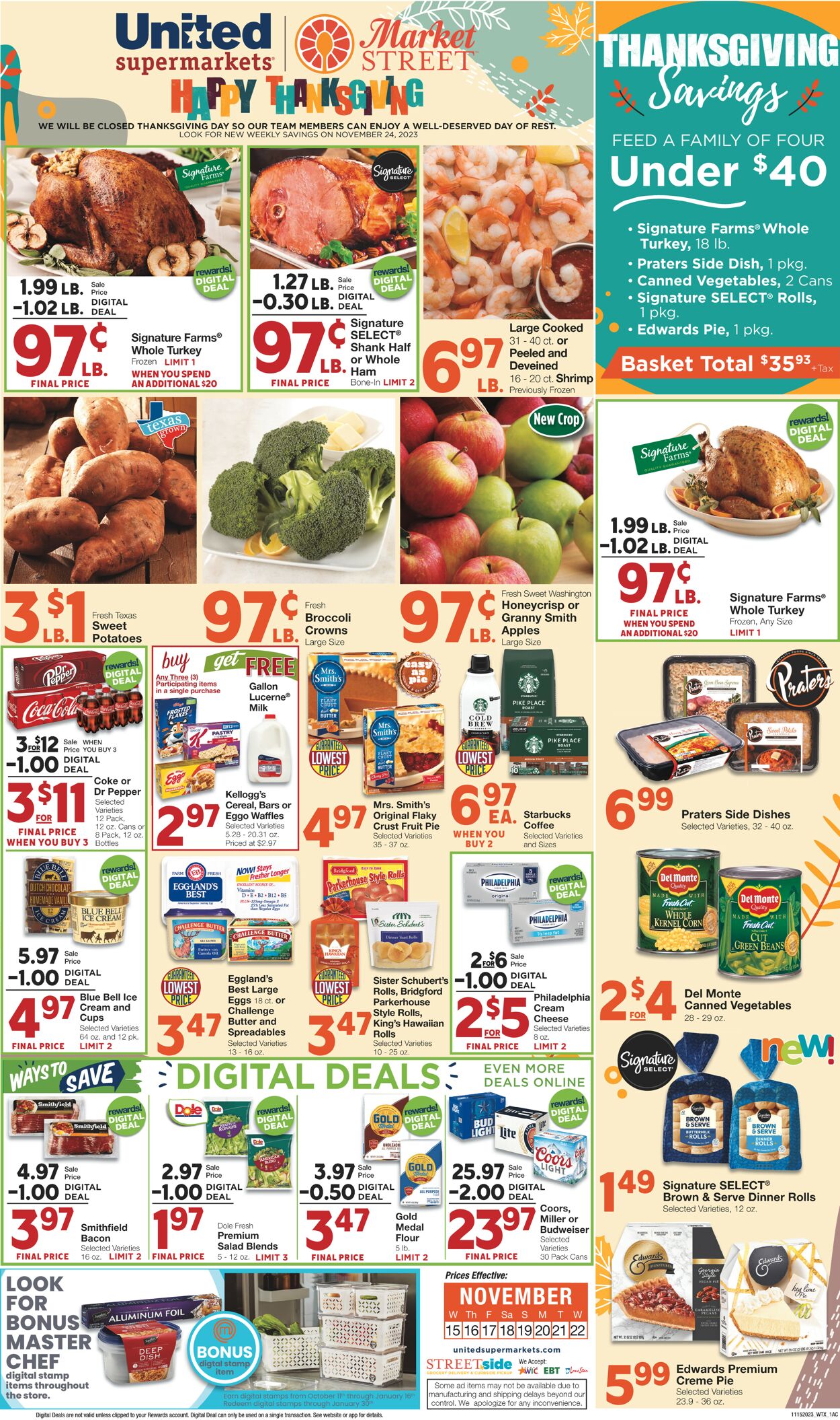 Catalogue United Supermarkets from 11/15/2023