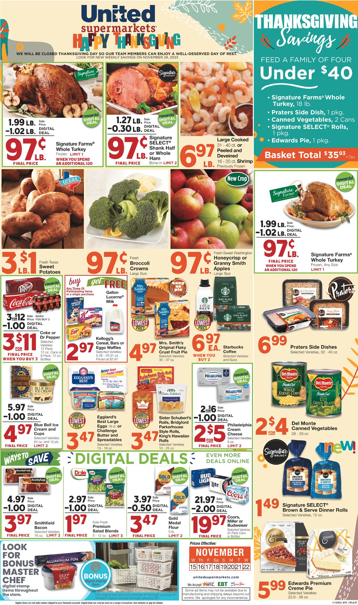 Catalogue United Supermarkets from 11/15/2023