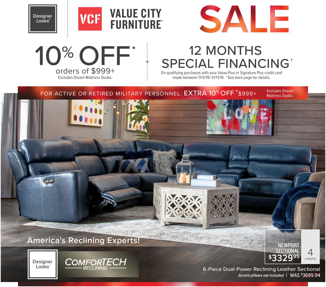 Value City Furniture Cur Weekly Ad, Value City Leather Sectional