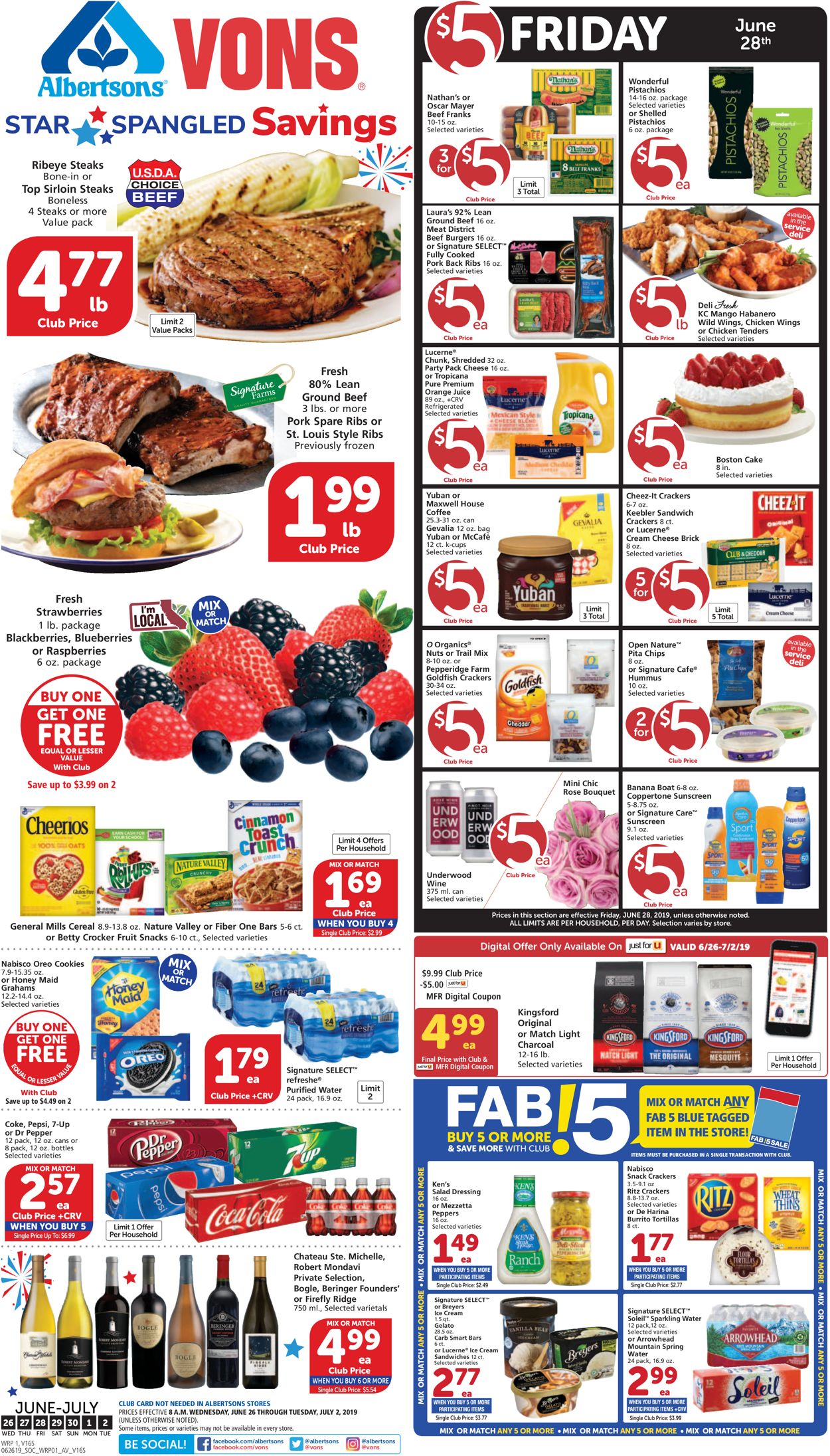 Vons Current weekly ad 06/26 - 07/02/2019 - frequent-ads.com