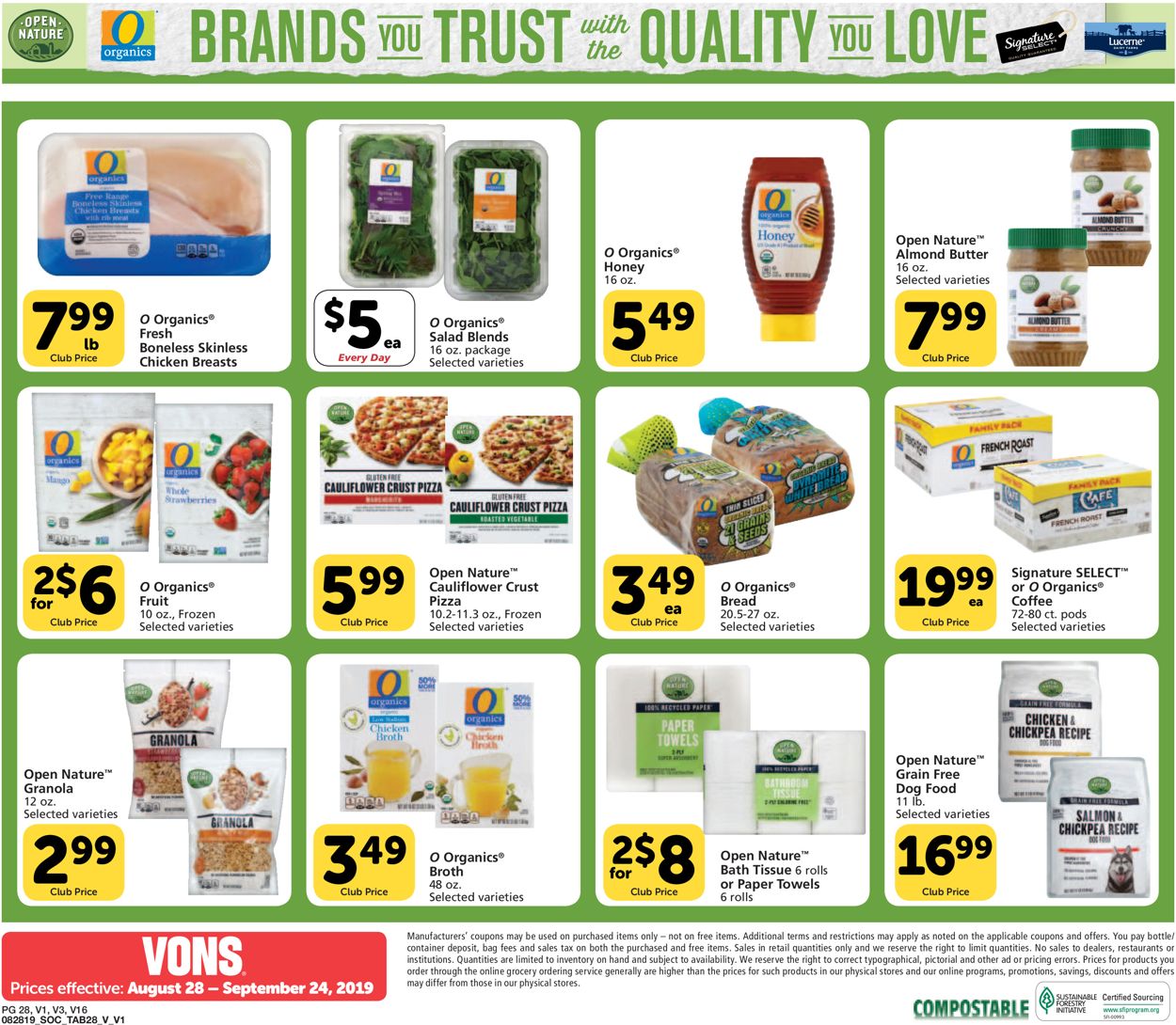 Catalogue Vons from 08/28/2019