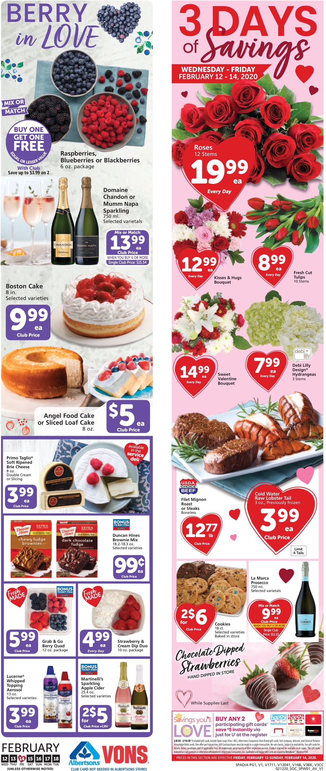 weekly ad vons