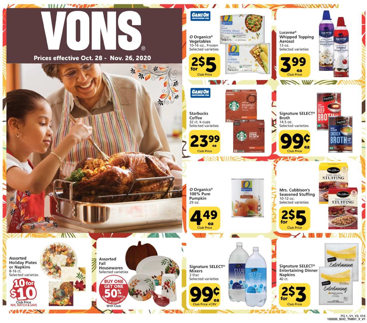 Catalogue Vons from 10/28/2020