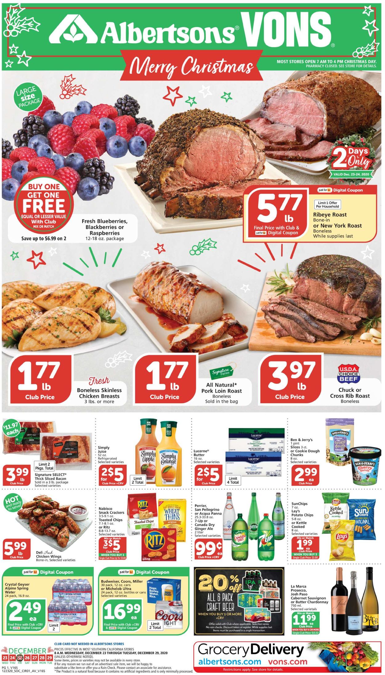 Vons Christmas Ad 2020 Current weekly ad 12/23 12/29/2020 frequent