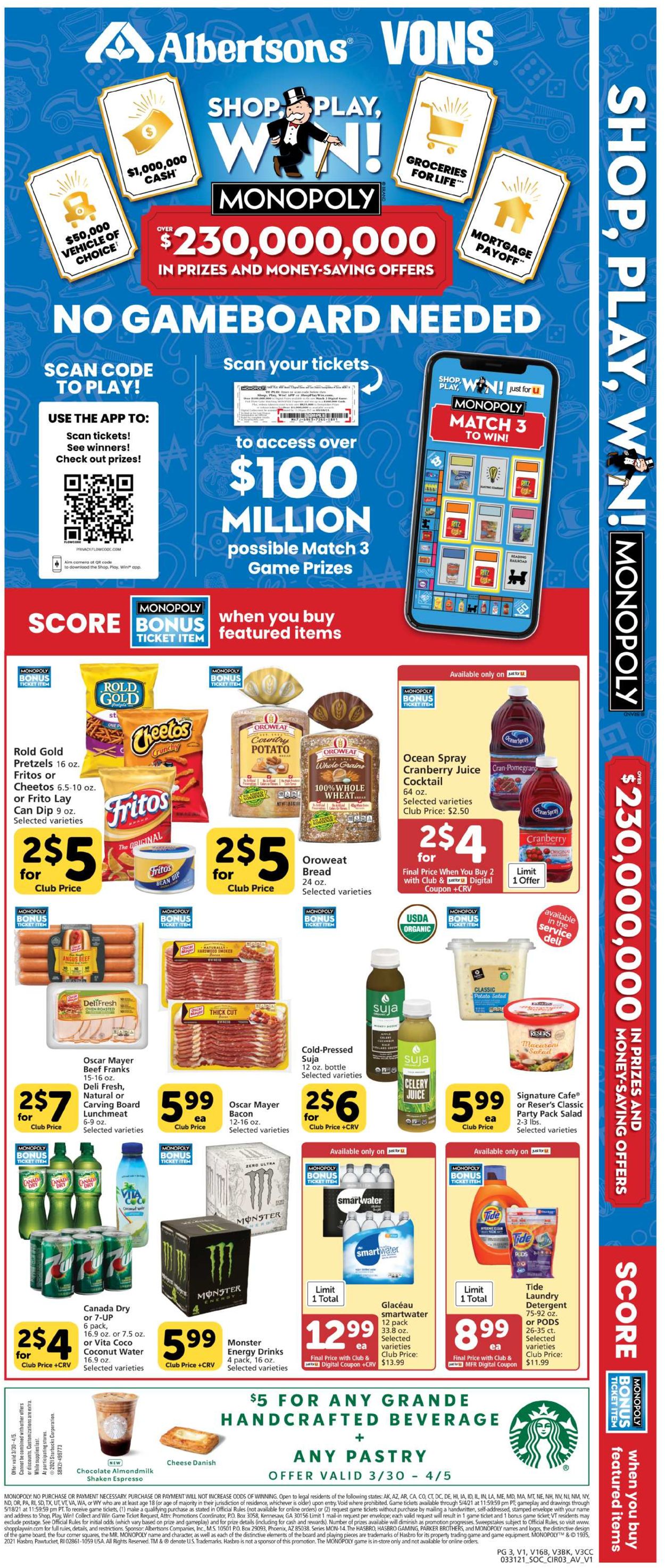 Vons Easter 2021 Current weekly ad 03/31 04/06/2021 [3] frequent