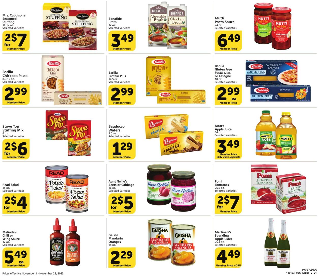 Catalogue Vons from 11/01/2023