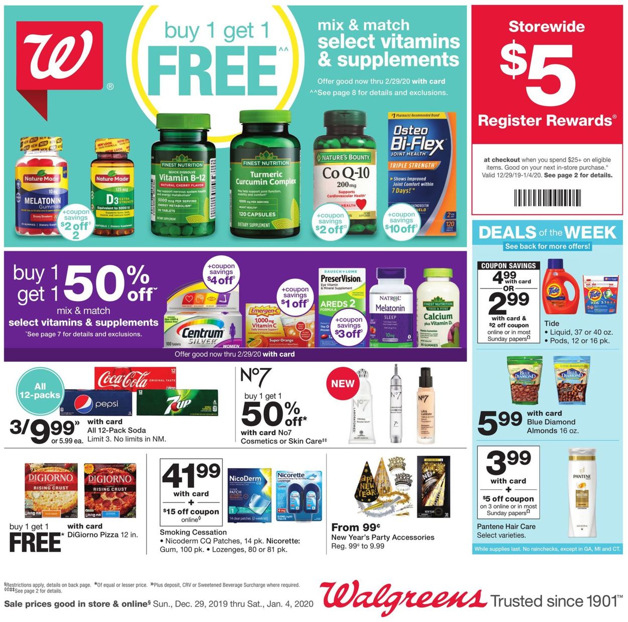 Catalogue Walgreens - New Year's Ad 2019/2020 from 12/29/2019