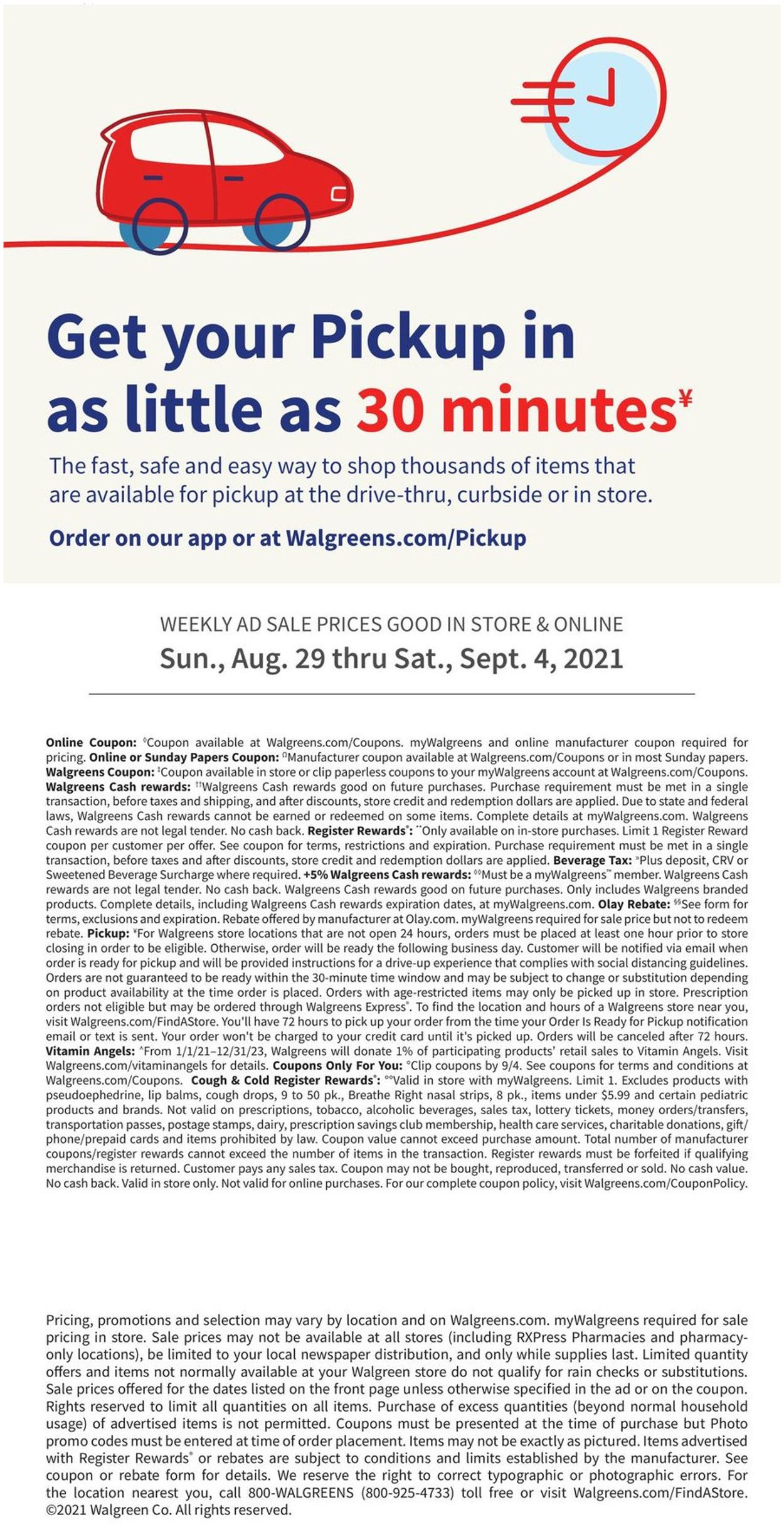 Catalogue Walgreens from 08/29/2021