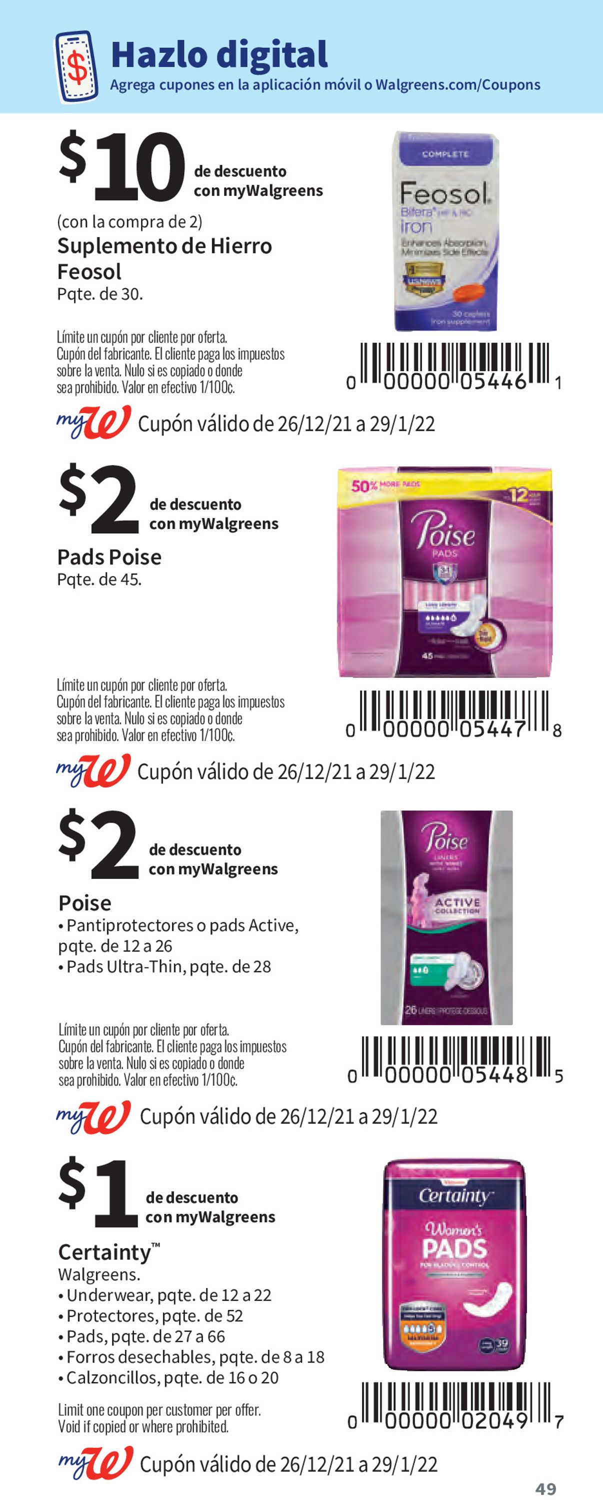 Catalogue Walgreens from 12/26/2021