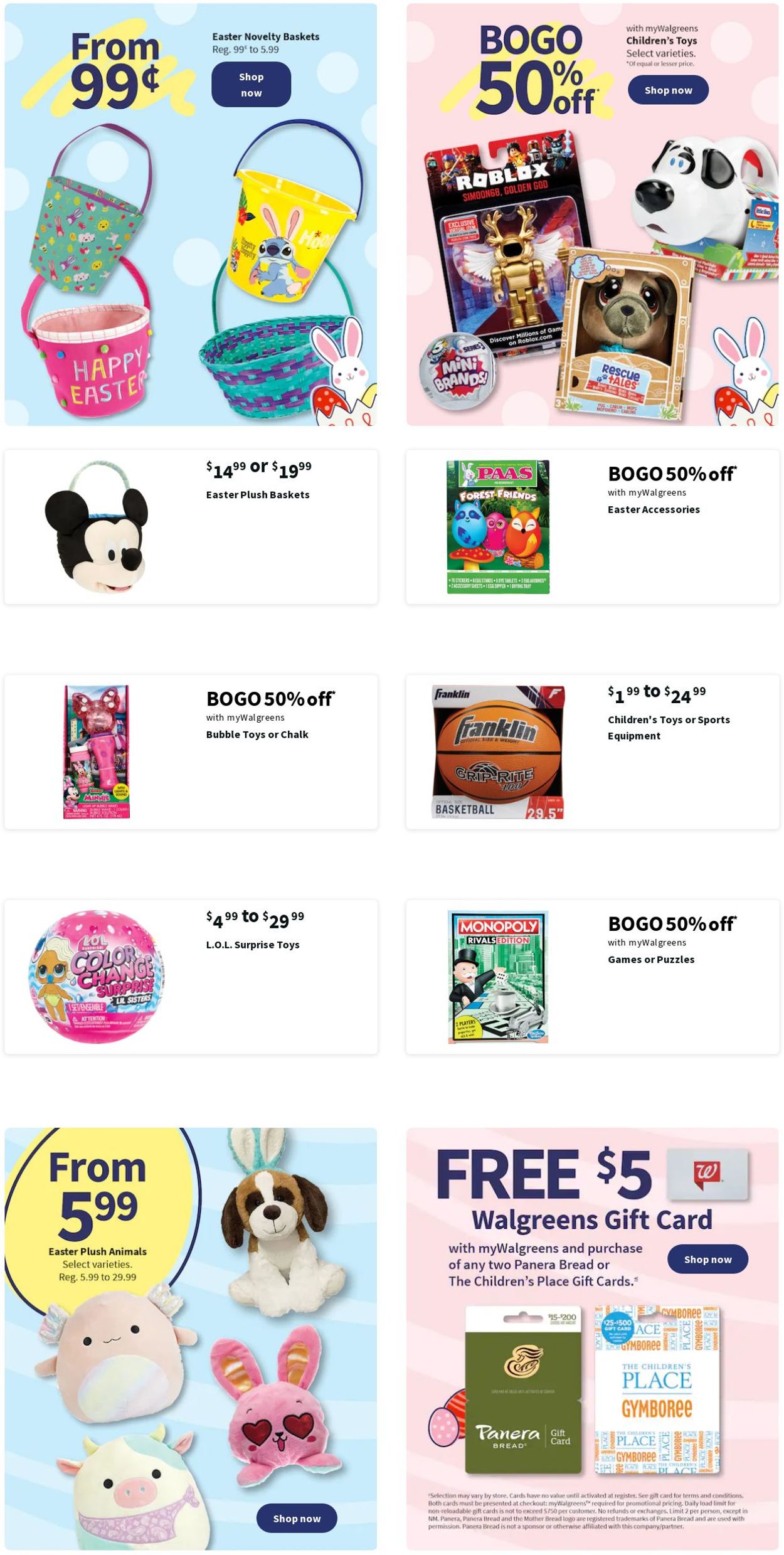 Catalogue Walgreens EASTER 2022 from 04/03/2022