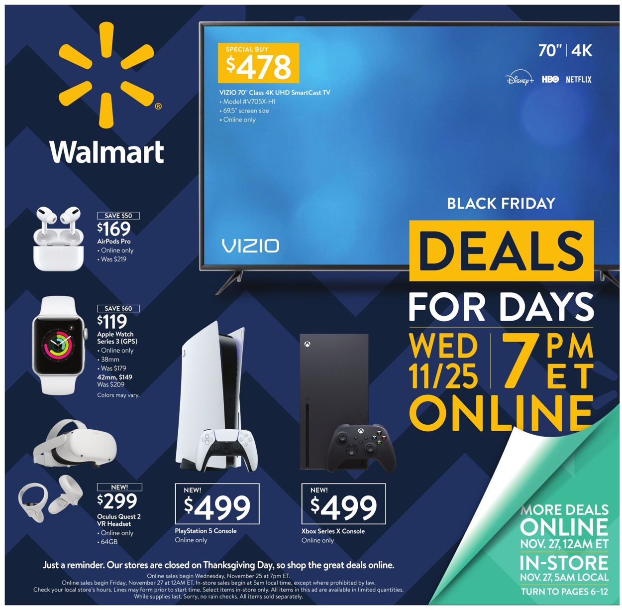 Walmart Black Friday 2020 Current weekly ad 11/25 - 11/28/2020 - What Time Can You Buy Walmart Black Friday Deals Online
