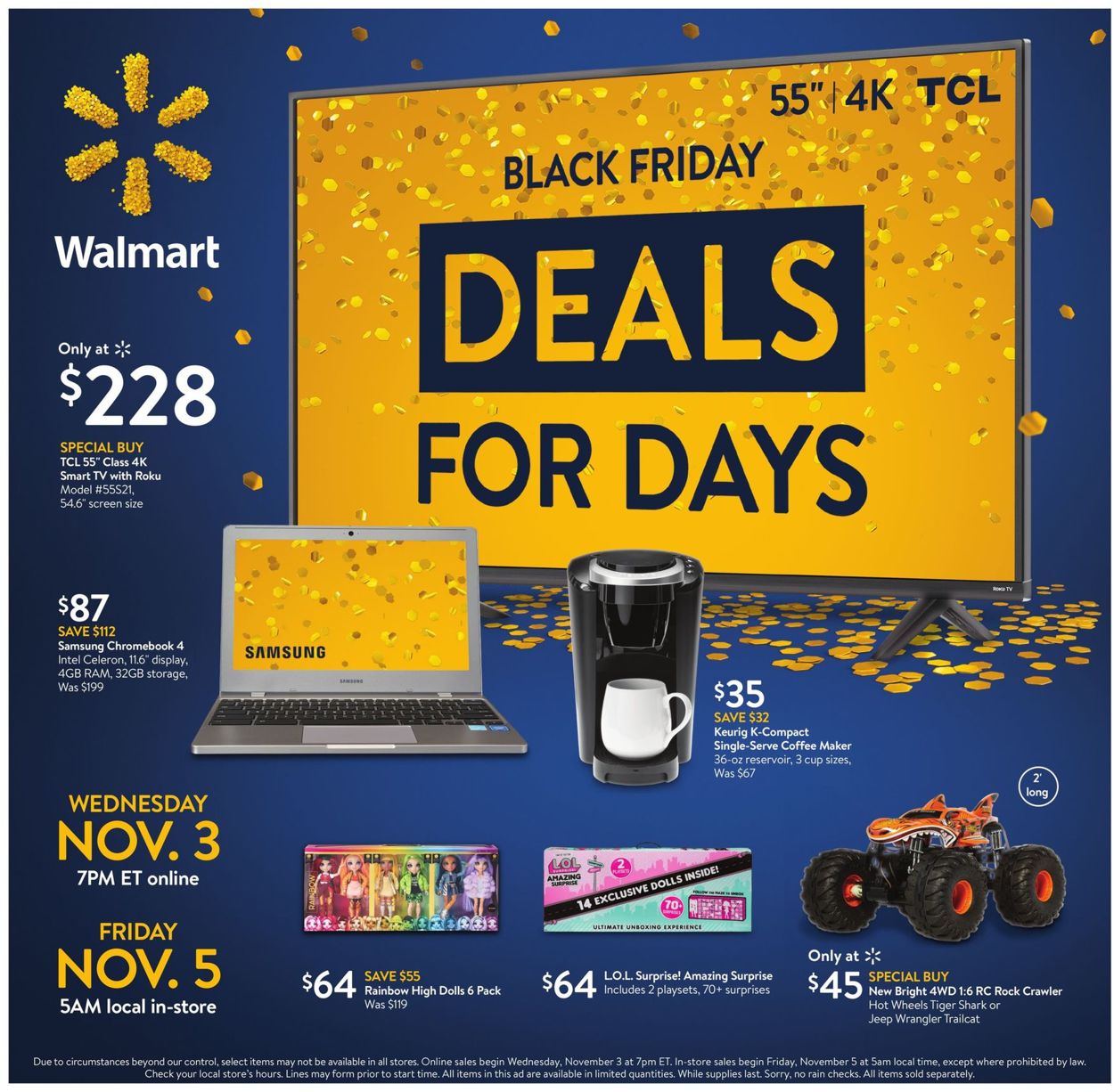 Catalogue Walmart BLACK FRIDAY 2021 from 11/03/2021