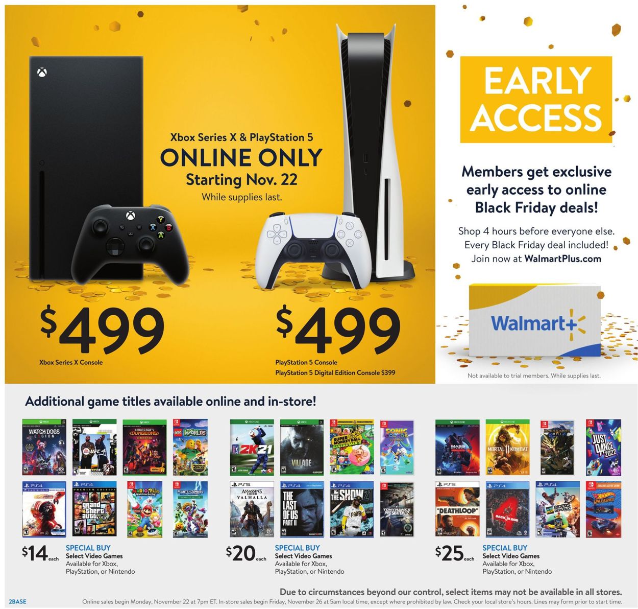 Catalogue Walmart BLACK FIRDAY AD 2021 from 11/22/2021