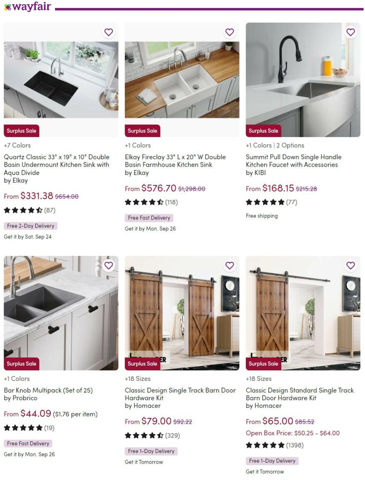 Catalogue Wayfair from 09/24/2022