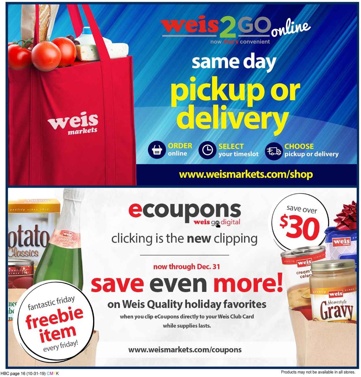 Catalogue Weis - Black Friday Ad 2019 from 10/31/2019