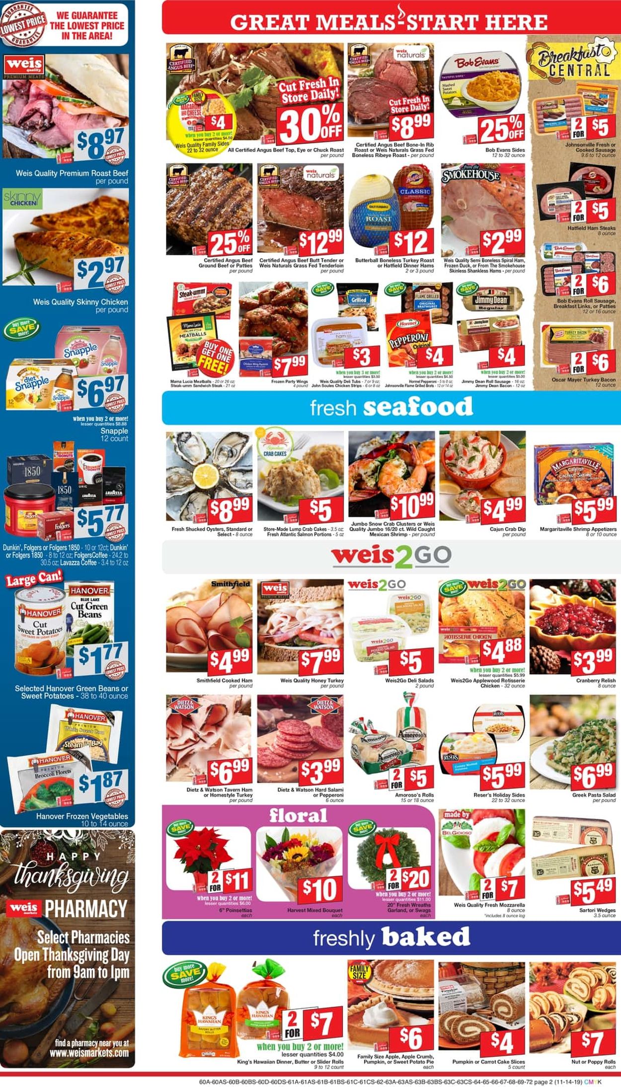 Catalogue Weis - Black Friday Ad 2019 from 11/14/2019
