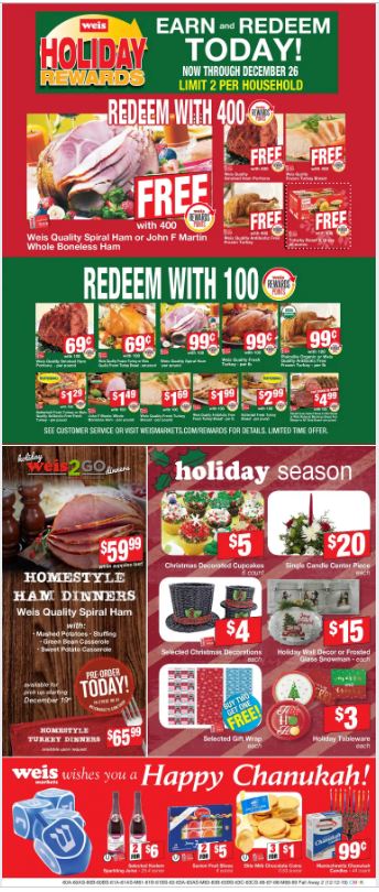 Catalogue Weis Holidays Ad 2019 from 12/12/2019