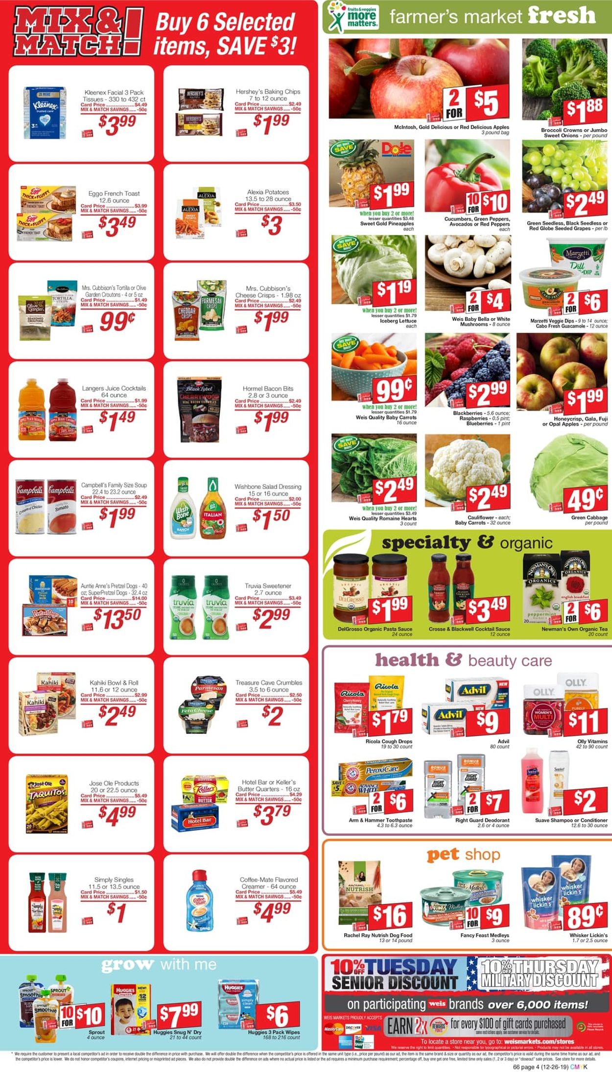 Catalogue Weis - New Year's Ad 2019/2020 from 12/26/2019