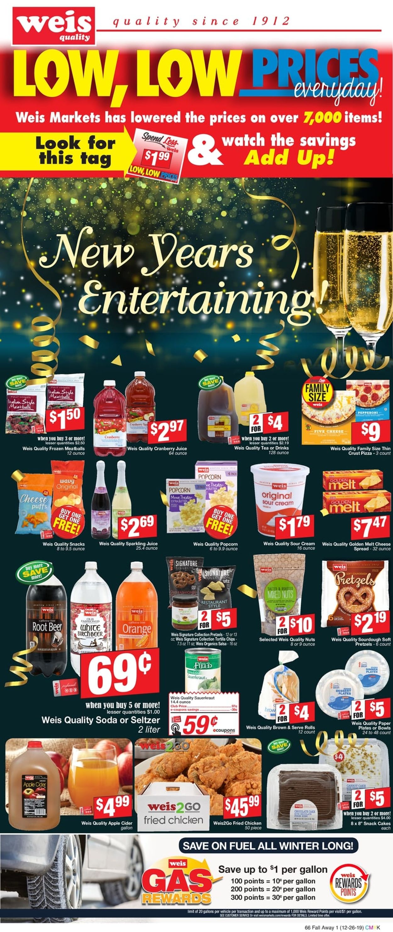 Catalogue Weis - New Year's Ad 2019/2020 from 12/26/2019