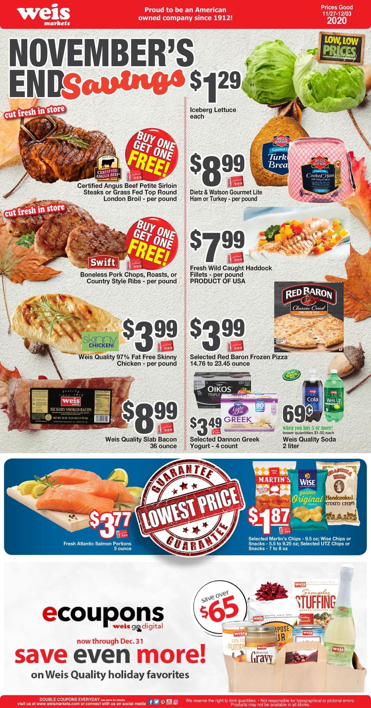 Catalogue Weis Holiday Favorites 2020 from 11/27/2020