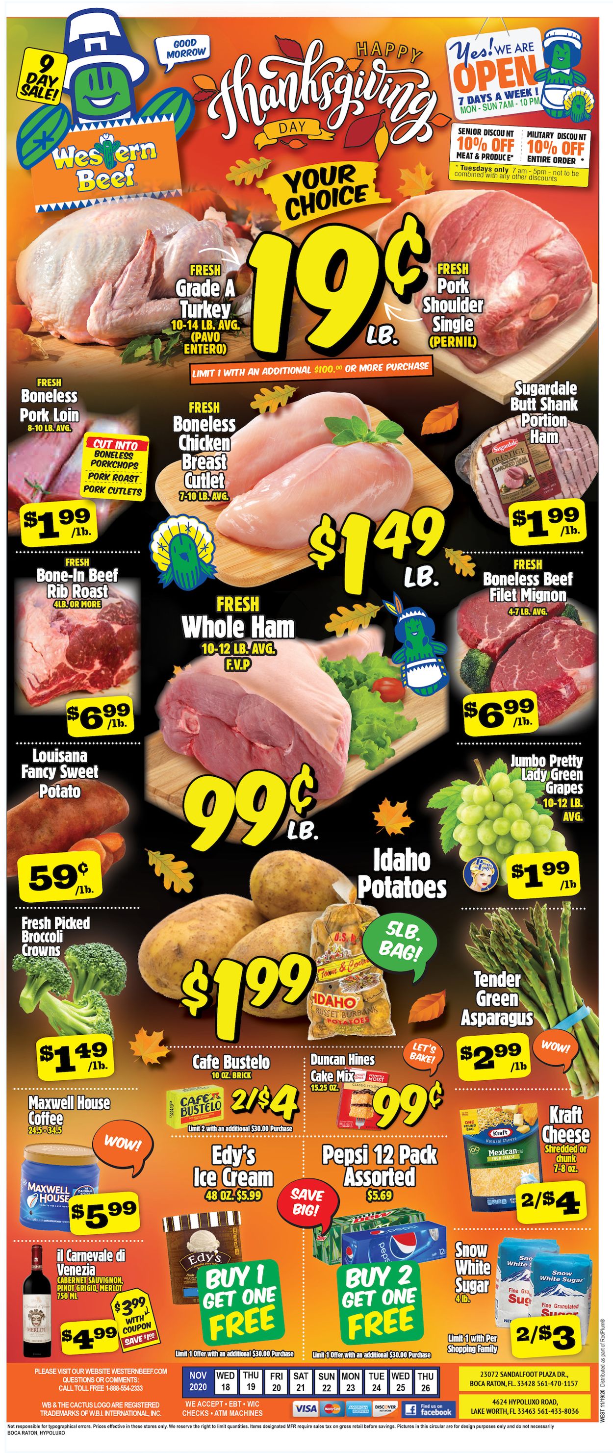 Catalogue Western Beef Thanksgivig ad 2020 from 11/18/2020