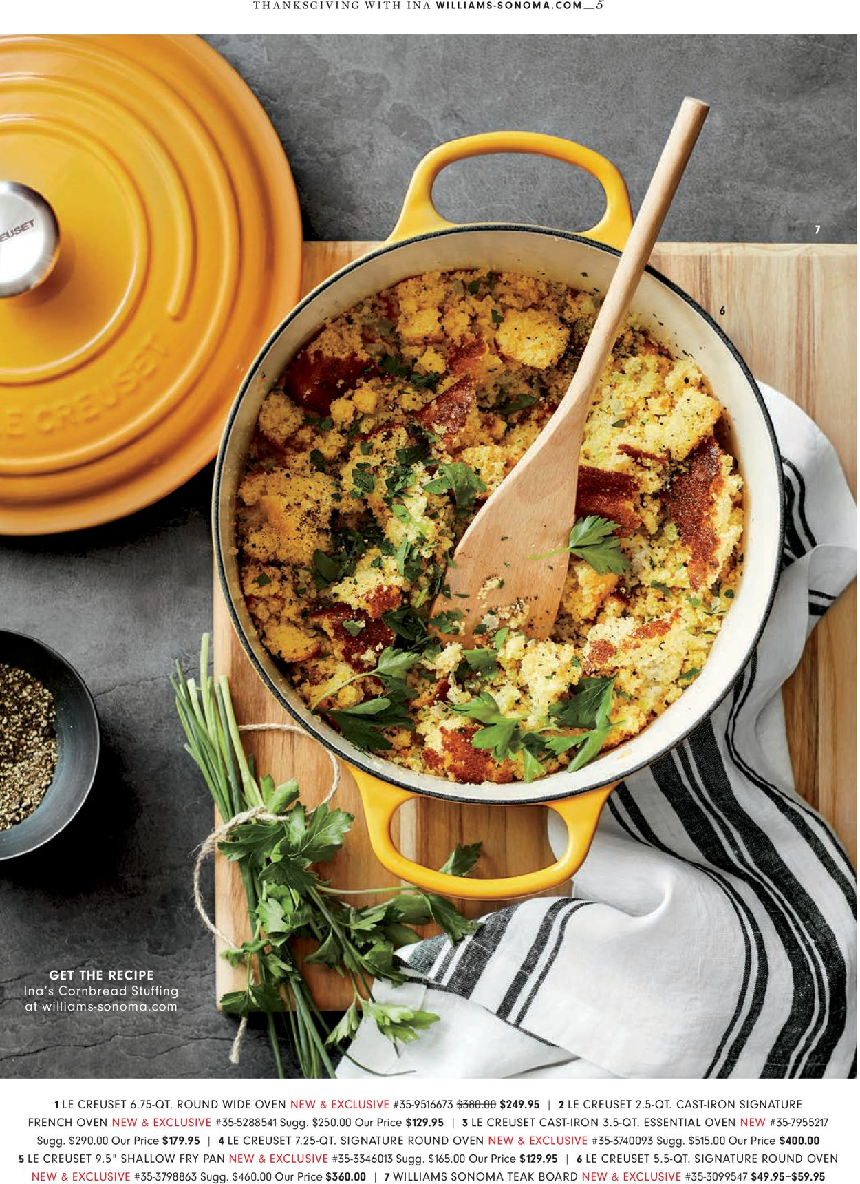 Catalogue Williams-Sonoma Thanksgiving 2020 from 11/02/2020