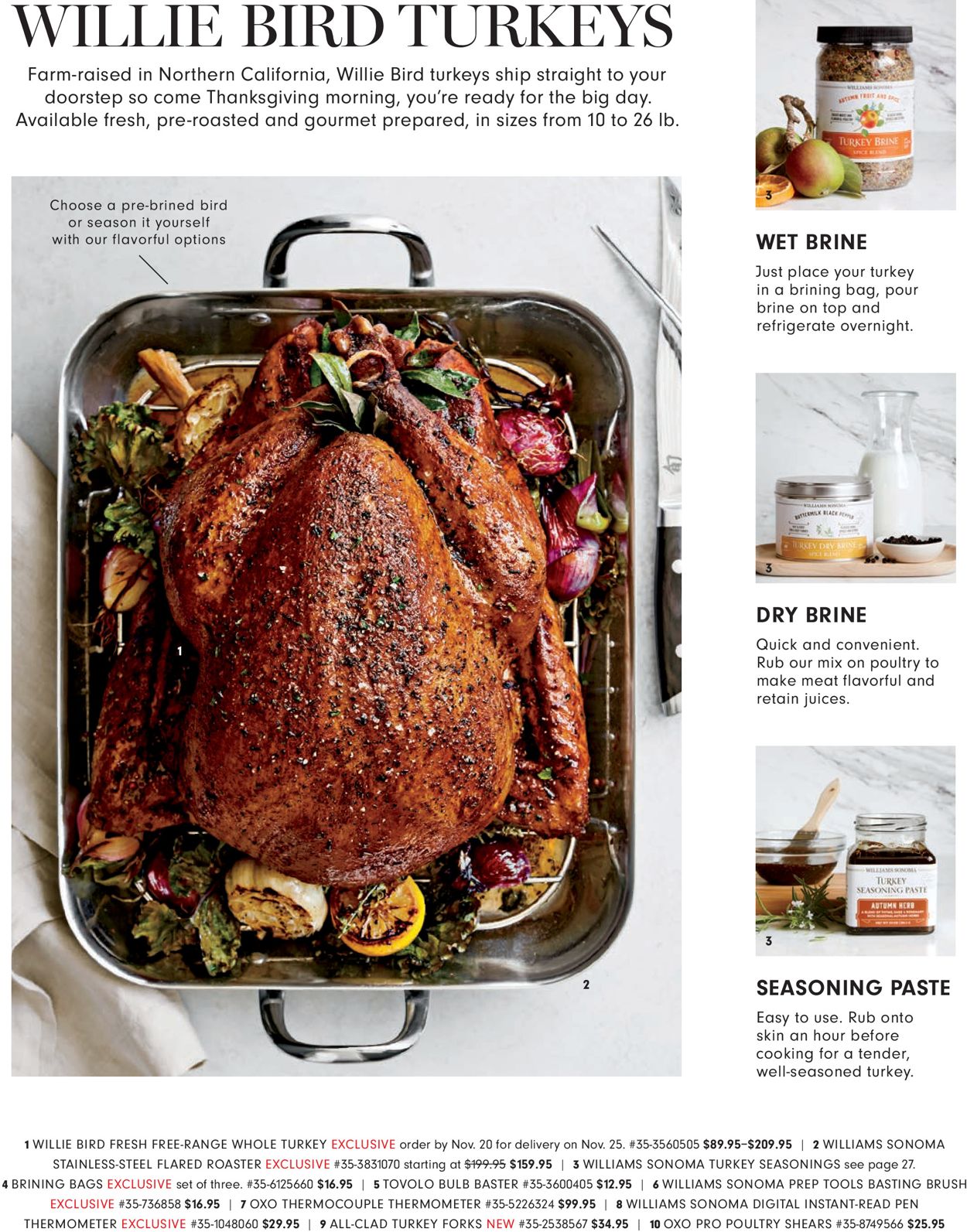 Catalogue Williams-Sonoma Thanksgiving 2020 from 11/02/2020