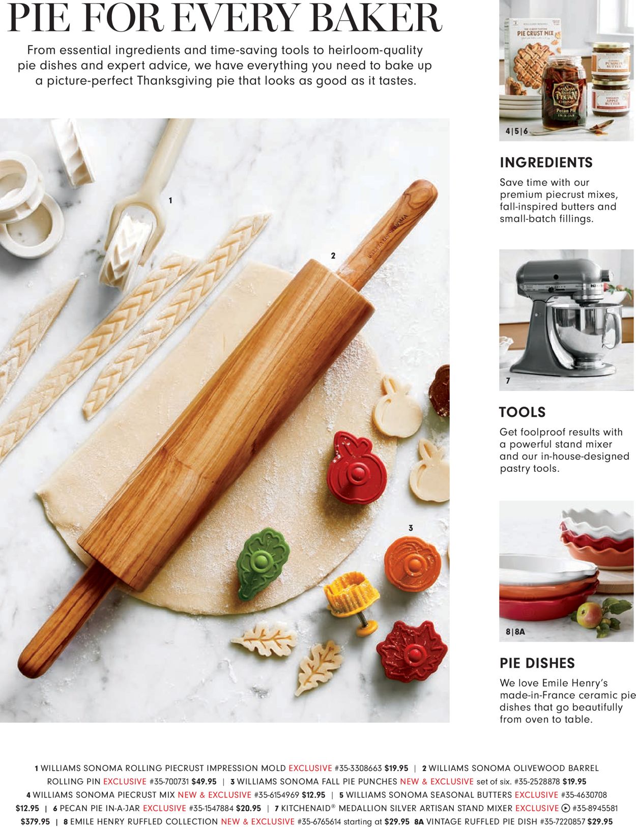 Catalogue Williams-Sonoma Thanksgiving 2020 from 11/02/2020