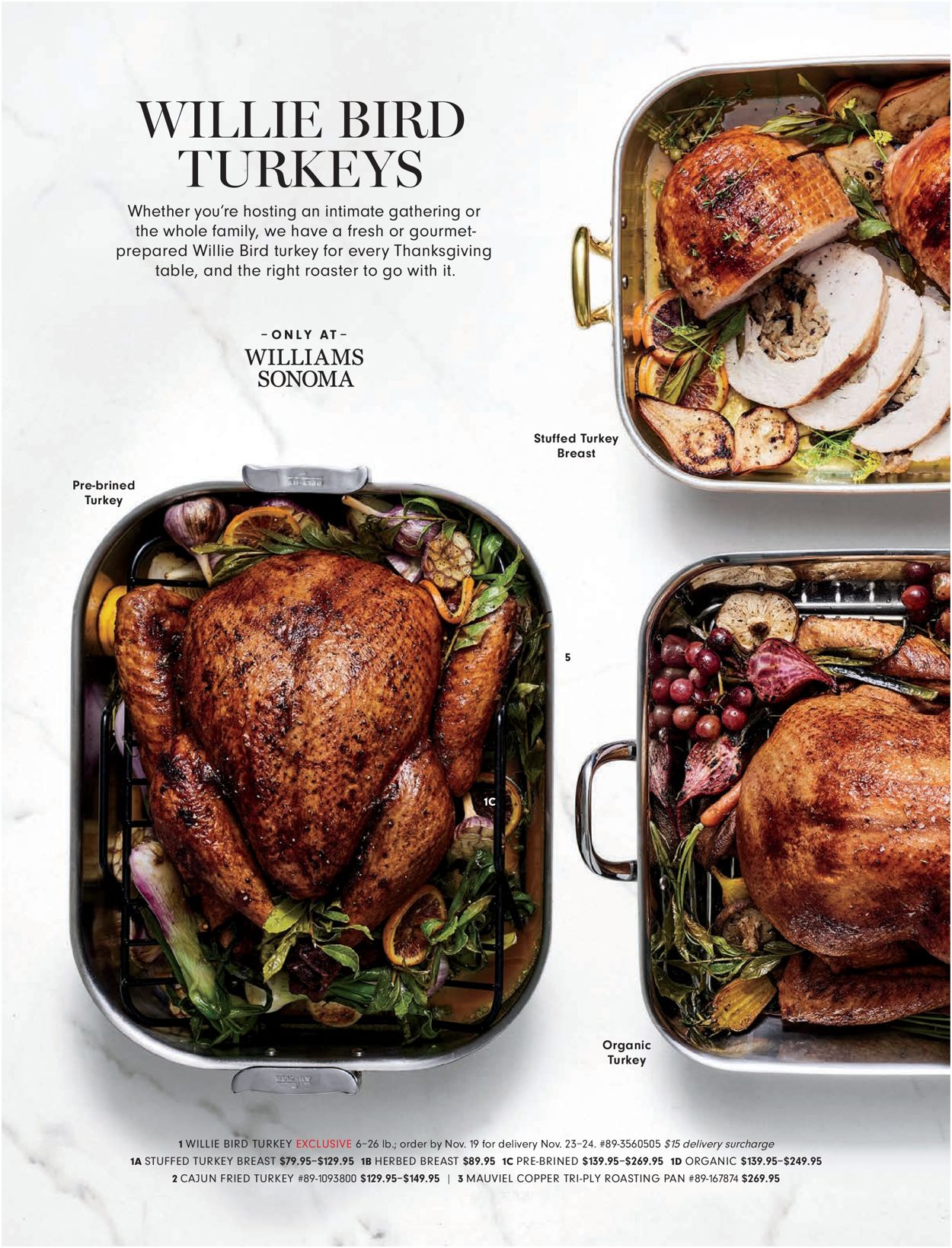 Catalogue Williams-Sonoma Thanksgiving 2021 from 10/01/2021