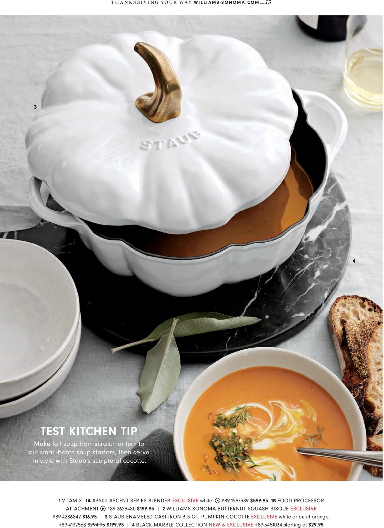 Catalogue Williams-Sonoma Thanksgiving 2021 from 10/01/2021