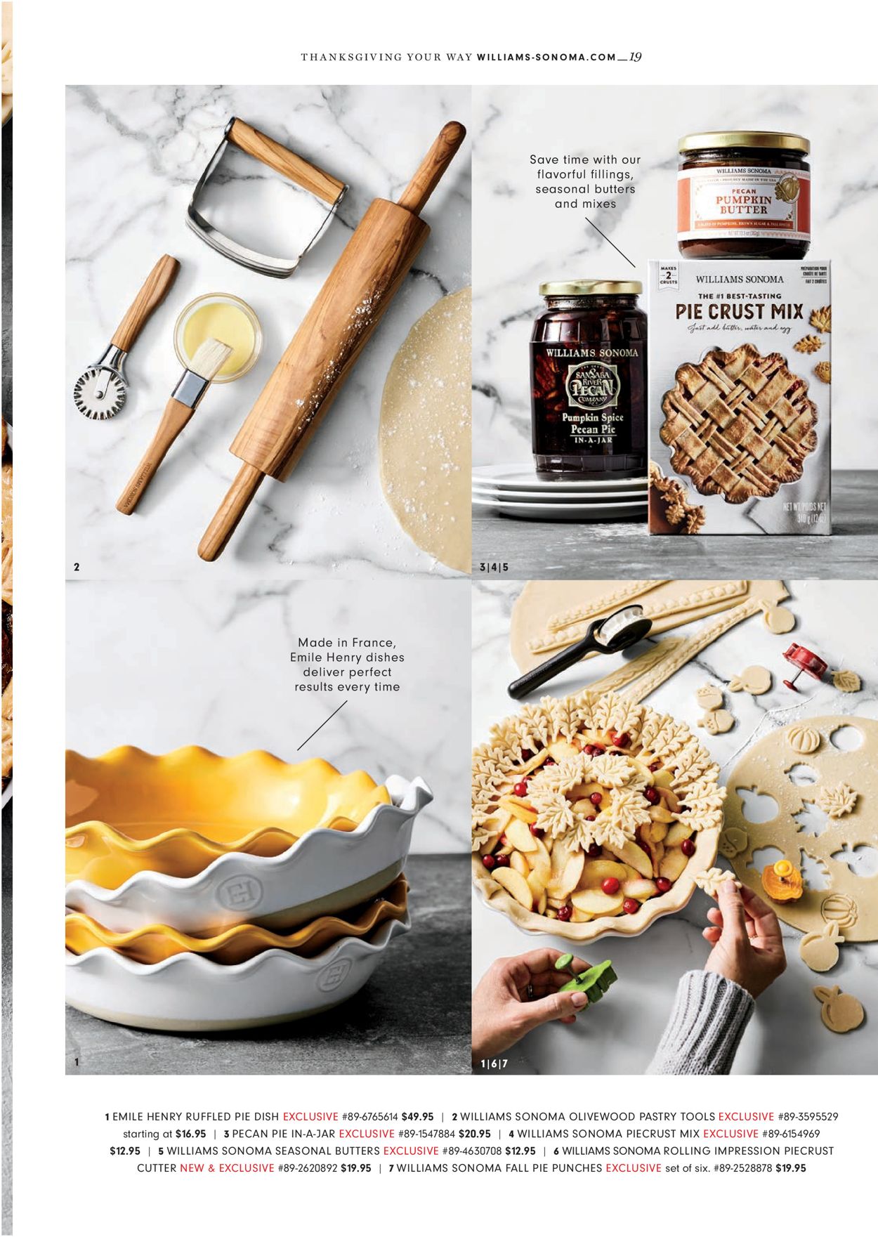 Catalogue Williams-Sonoma Thanksgiving 2021 from 10/01/2021