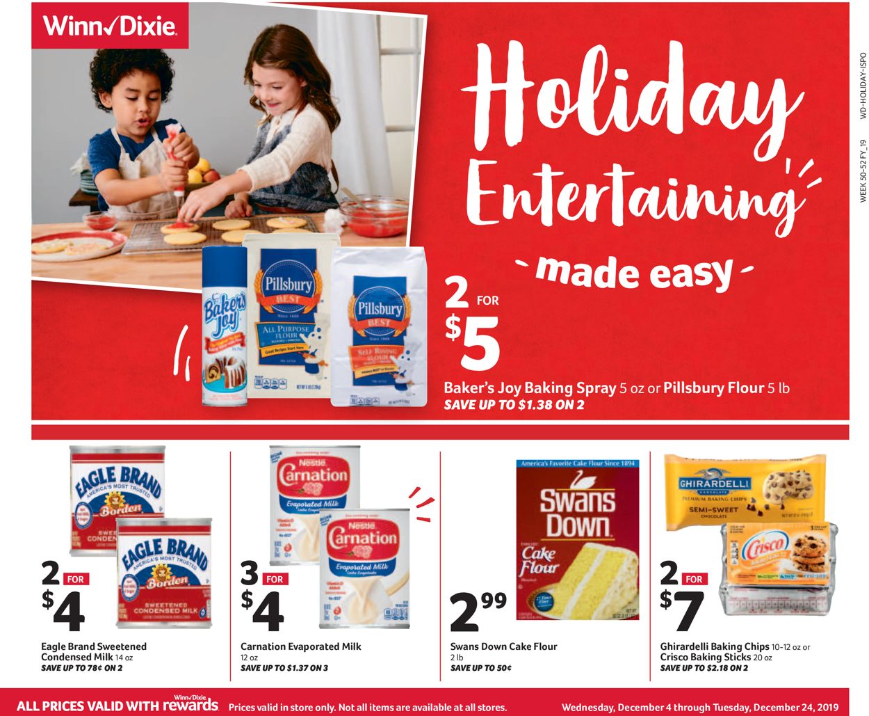 Catalogue Winn Dixie - Holiday Ad 2019 from 12/04/2019