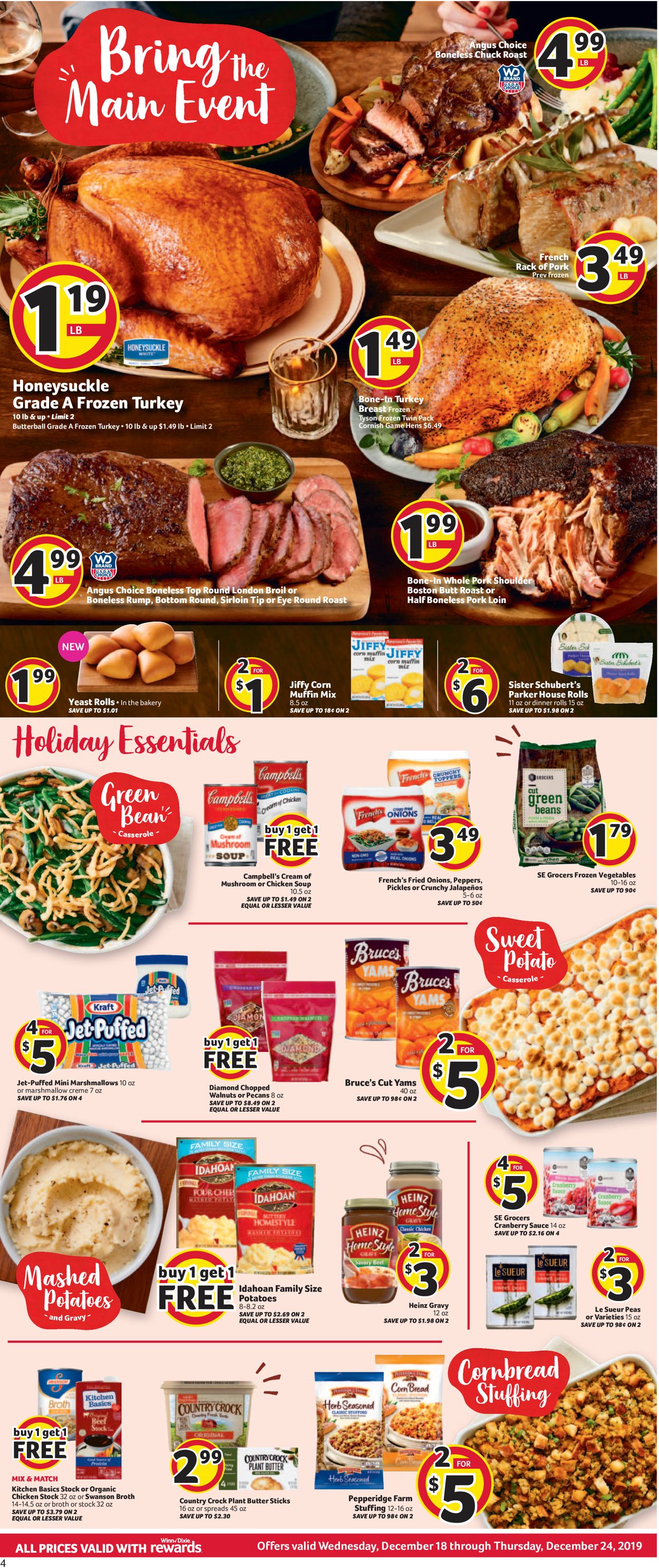 Winn Dixie Holiday Ad 2019 Current weekly ad 12/18 12/24/2019 [4