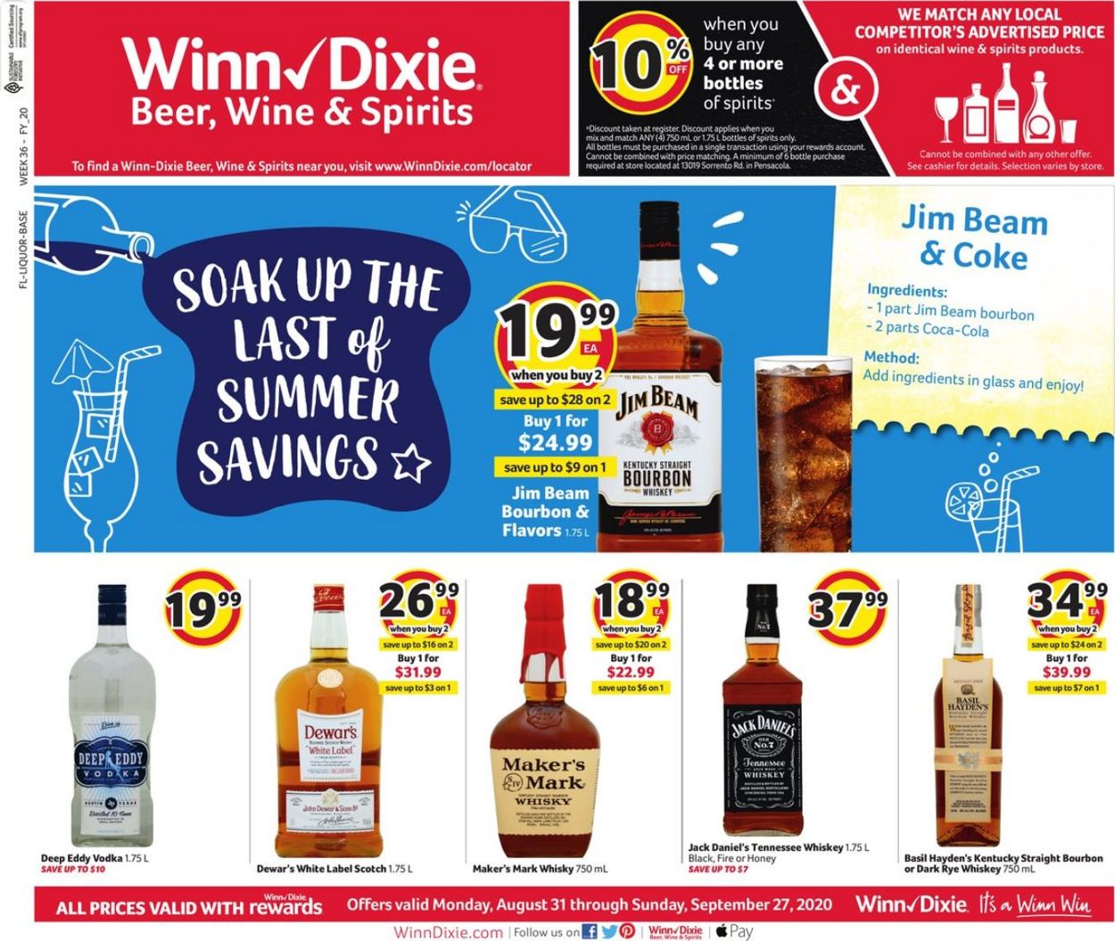 Catalogue Winn Dixie from 08/31/2020