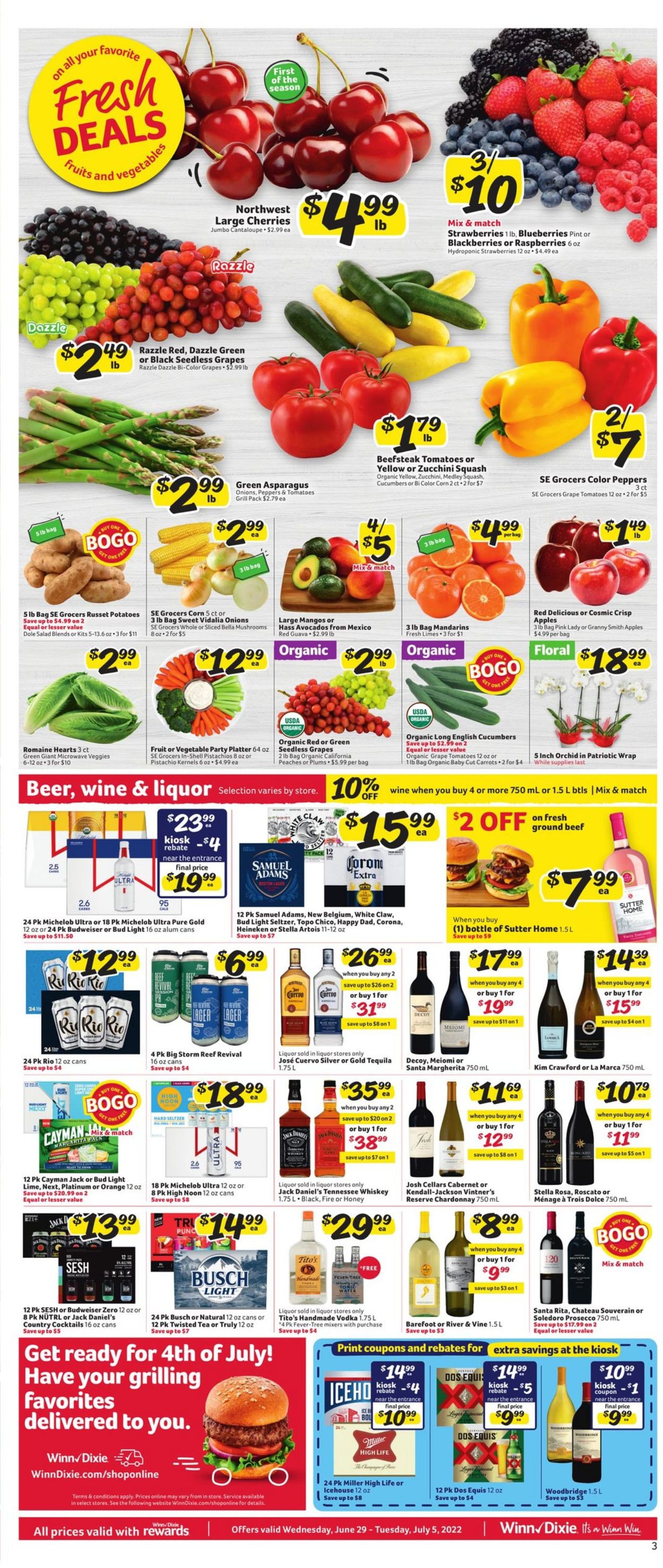 Catalogue Winn Dixie - 4th of July Sale from 06/29/2022
