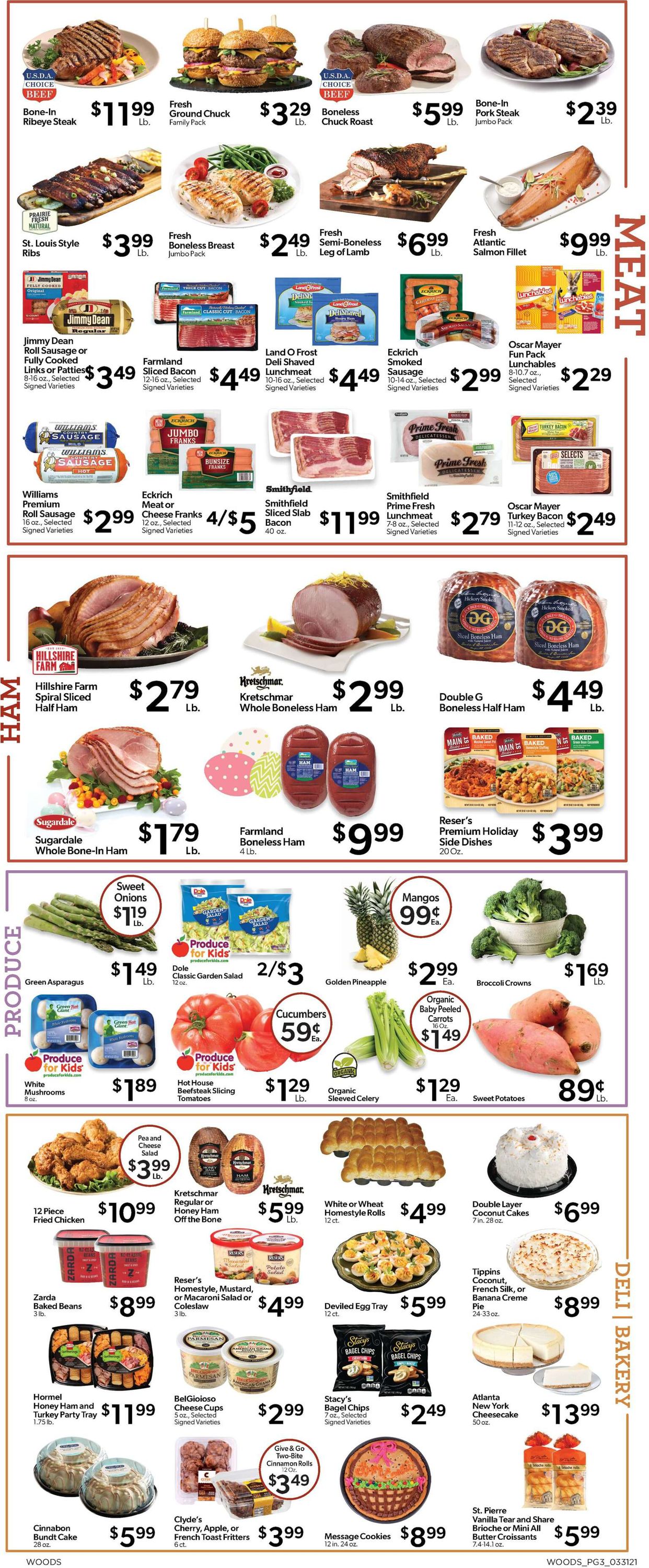 Catalogue Woods Supermarket Easter 2021 ad from 03/31/2021