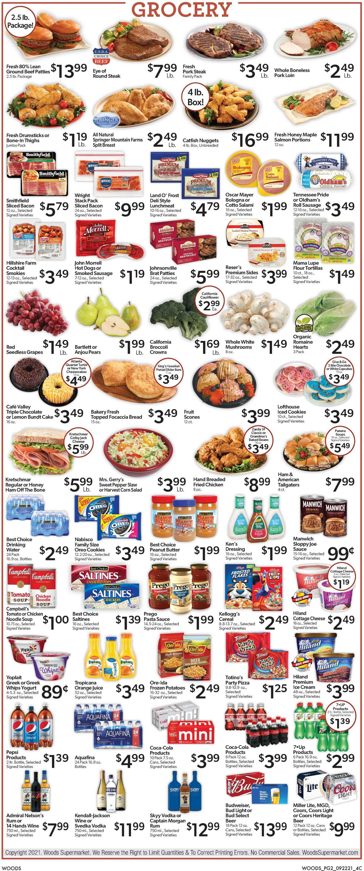 Catalogue Woods Supermarket from 09/22/2021