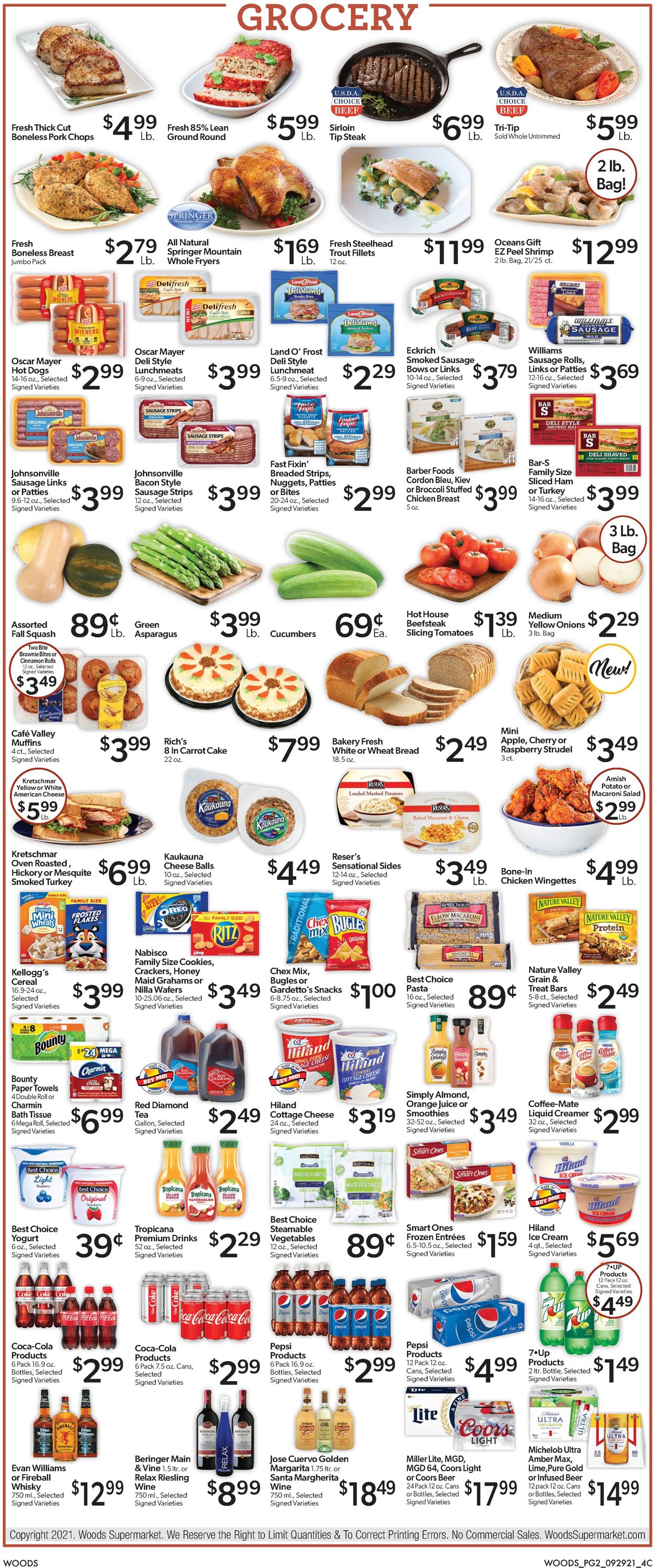 Catalogue Woods Supermarket from 09/29/2021