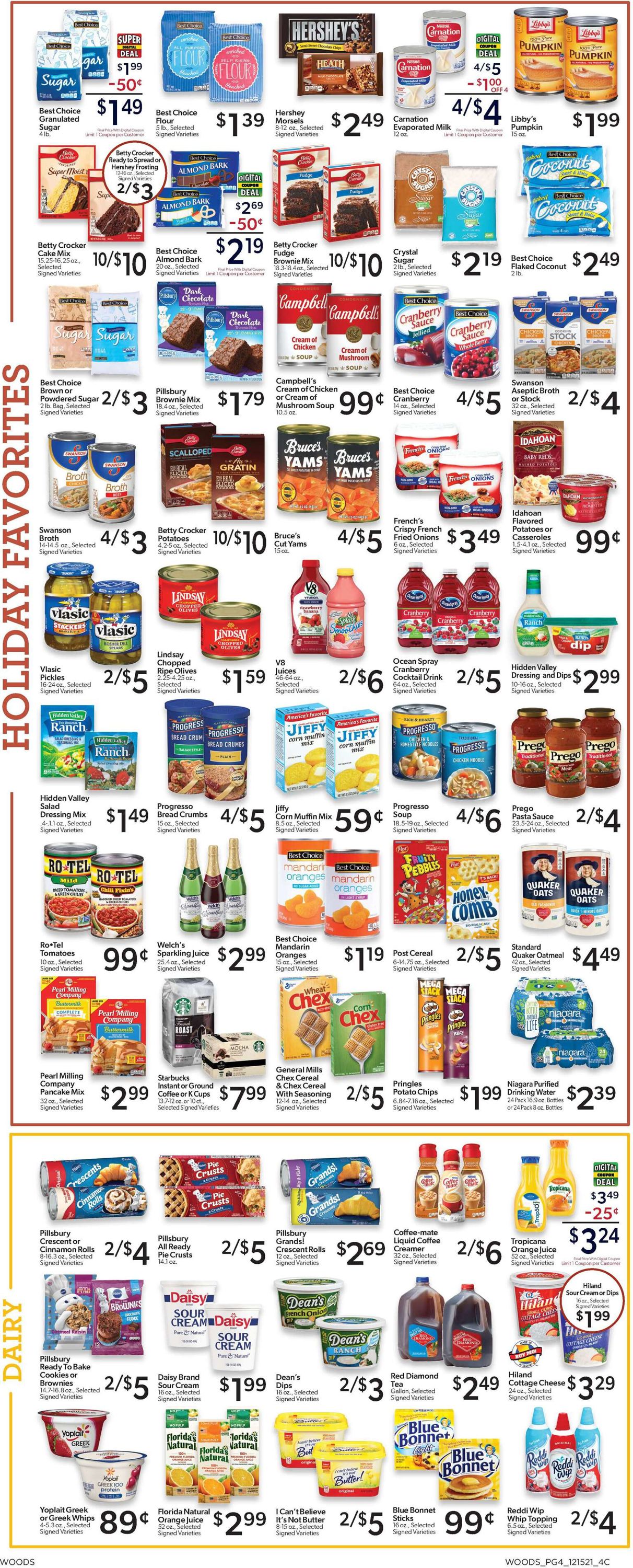 Catalogue Woods Supermarket HOLIDAYS 2021 from 12/15/2021