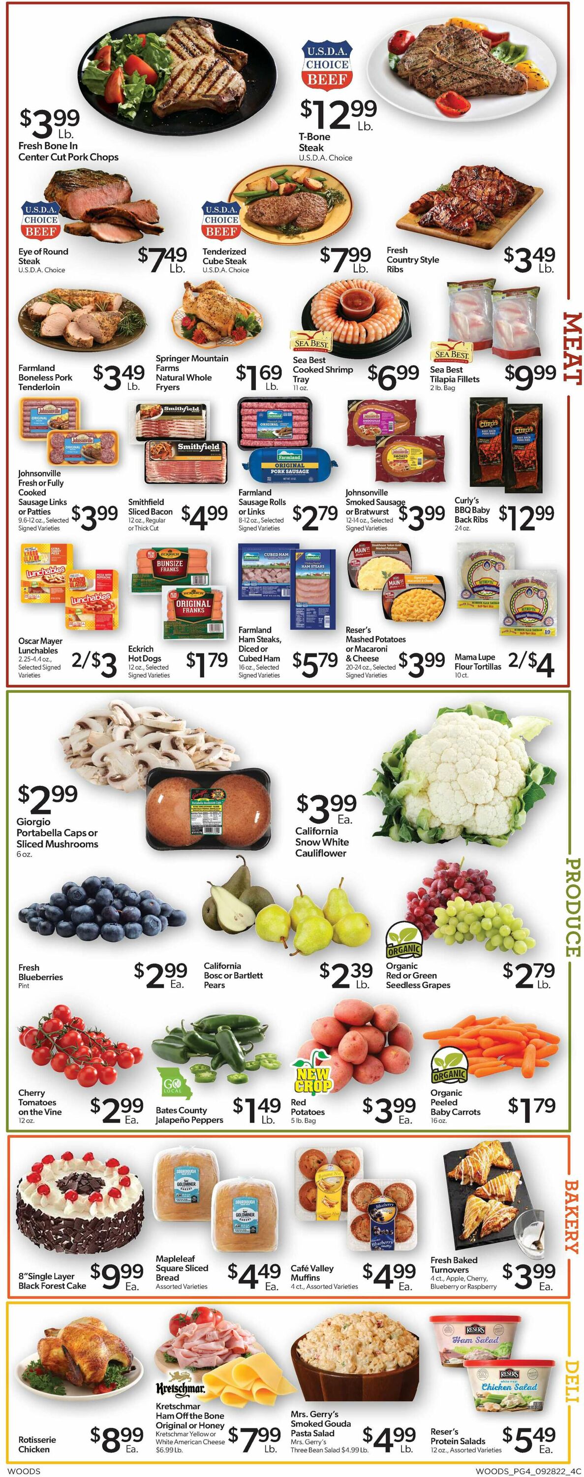 Catalogue Woods Supermarket from 09/28/2022