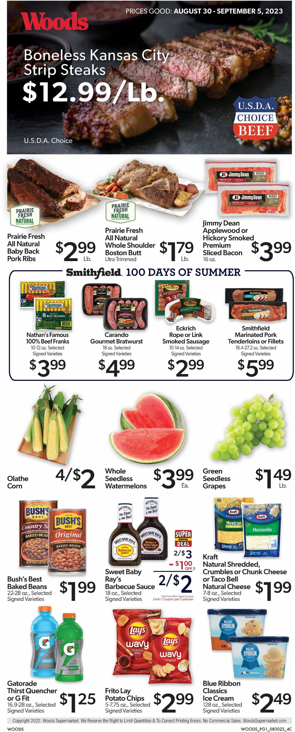 Catalogue Woods Supermarket from 08/30/2023