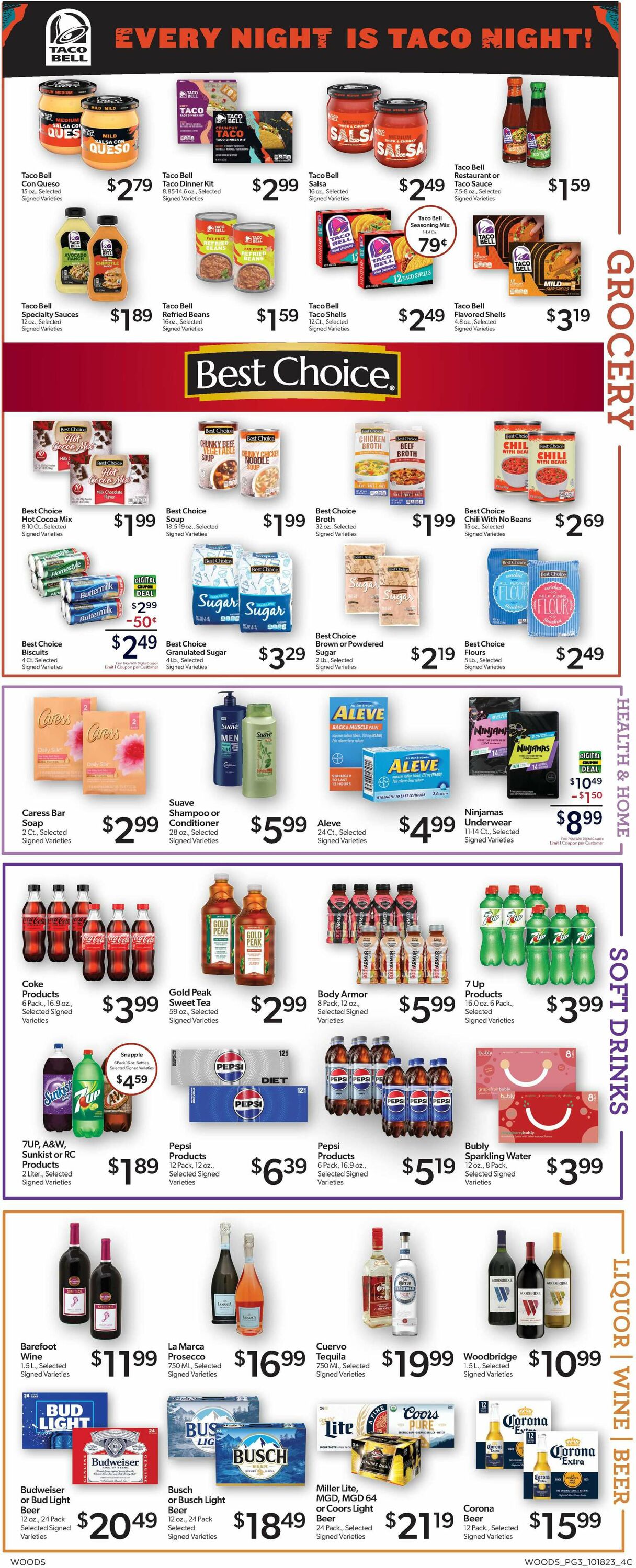 Catalogue Woods Supermarket from 10/18/2023