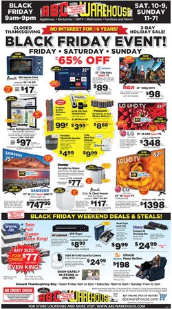 Catalogue ABC Warehouse - Black Friday Ad 2020 from 11/27/2020