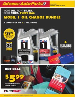 Current weekly ad Advance Auto Parts